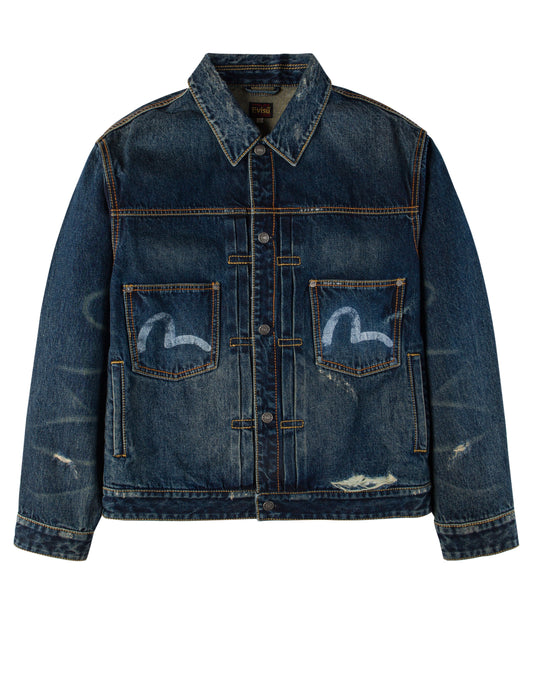 EVISU X GDC ウォッシュド リラックスフィット デニムジャケット