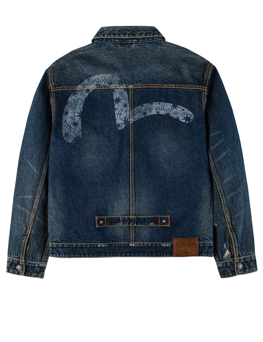 EVISU X GDC ウォッシュド リラックスフィット デニムジャケット