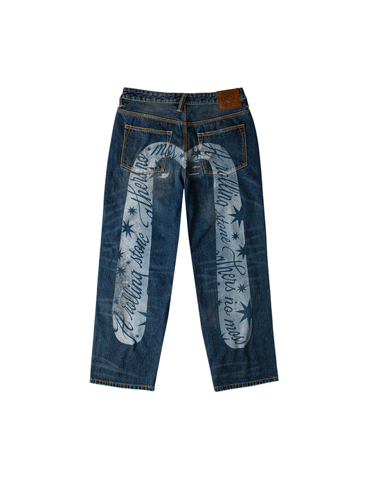 EVISU X GDC Daicock Print Relax Fit Jeans