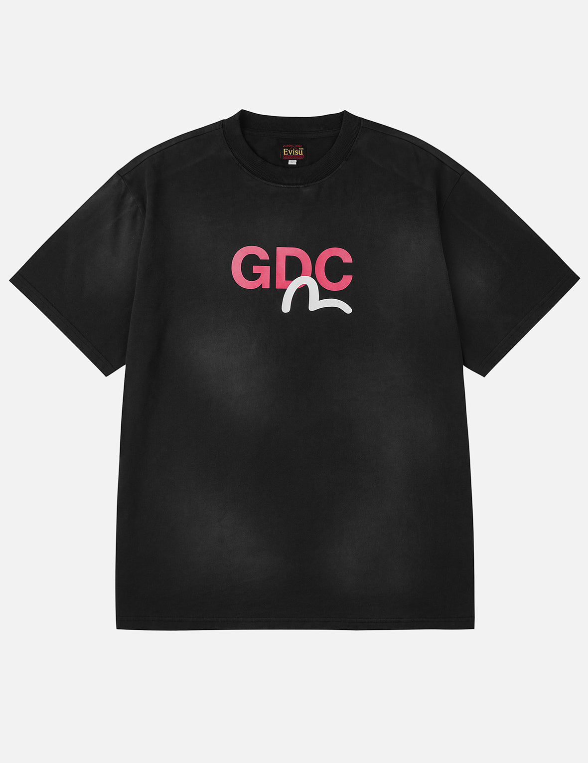 EVISU X GDC ダーティーウォッシュド リラックスフィット Tシャツ