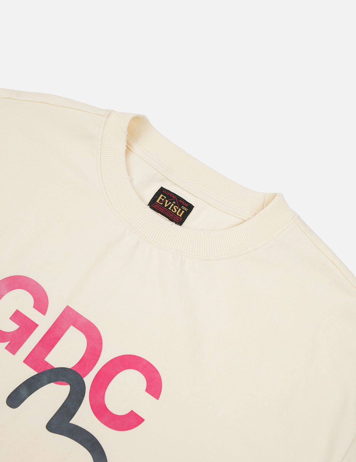 EVISU X GDC ダーティーウォッシュド リラックスフィット Tシャツ