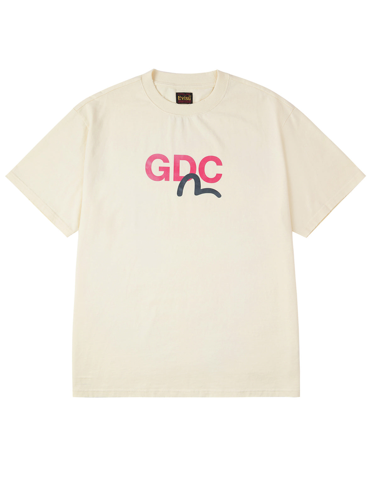 EVISU X GDC ダーティーウォッシュド リラックスフィット Tシャツ