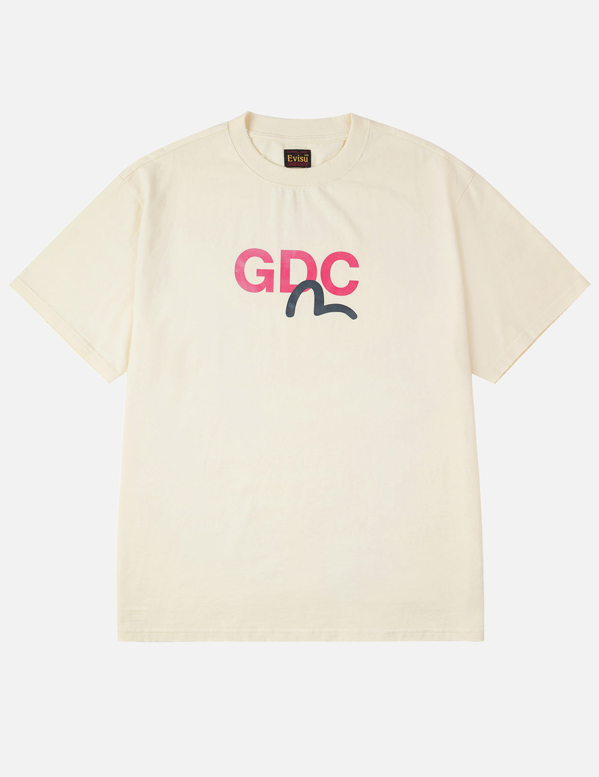 EVISU X GDC ダーティーウォッシュド リラックスフィット Tシャツ