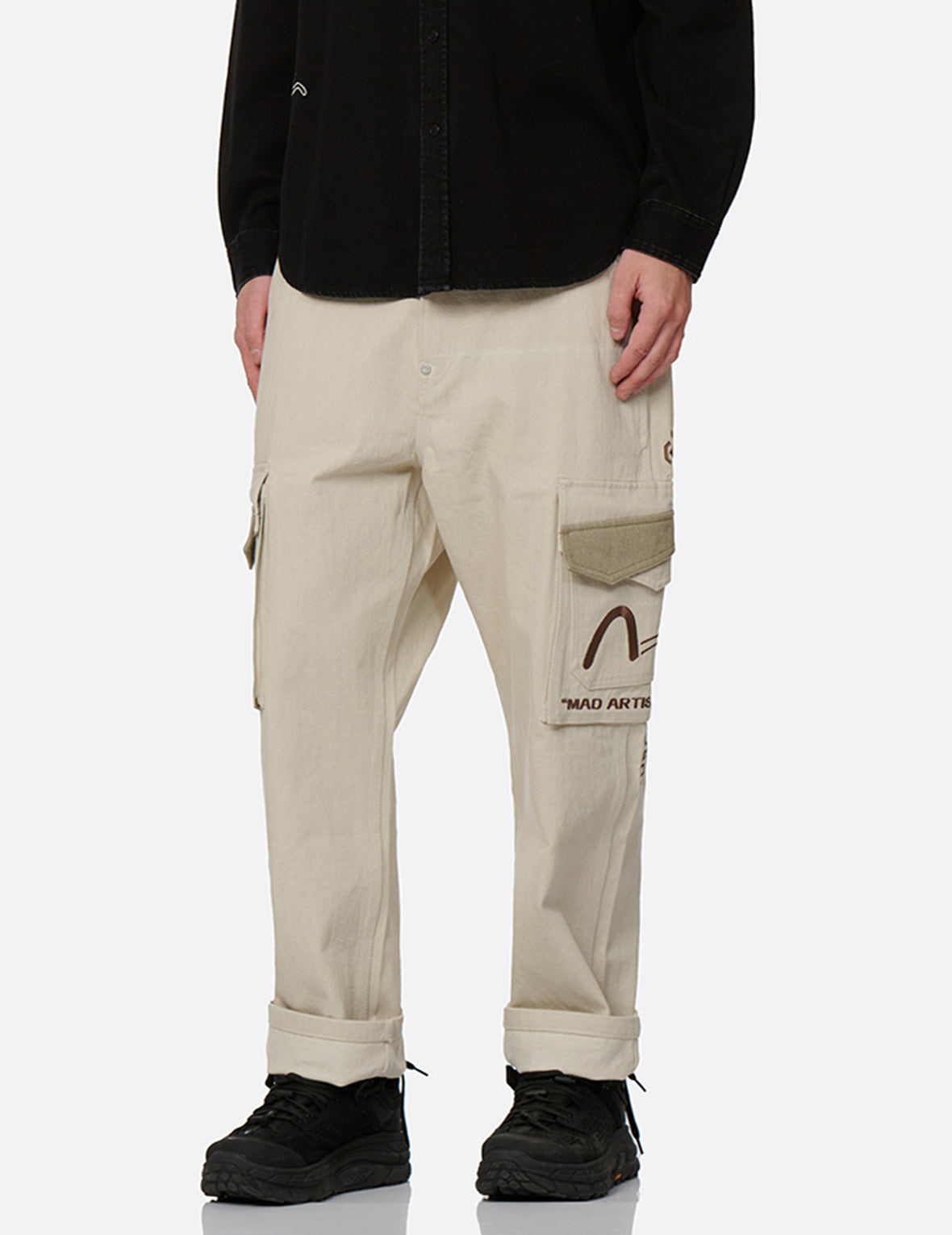 Branding Embroidery Straight-fit Cargo Pants