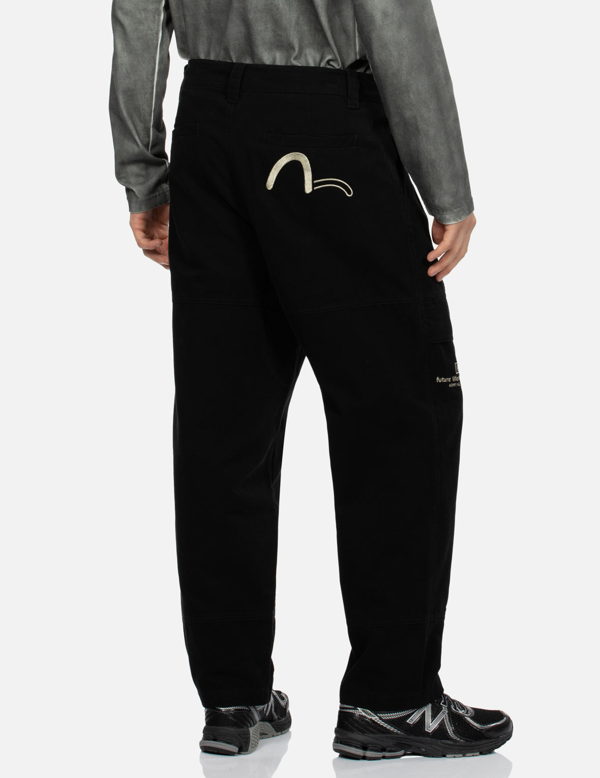 Seagull and Logo Embroidery Relaxed Fit Pants