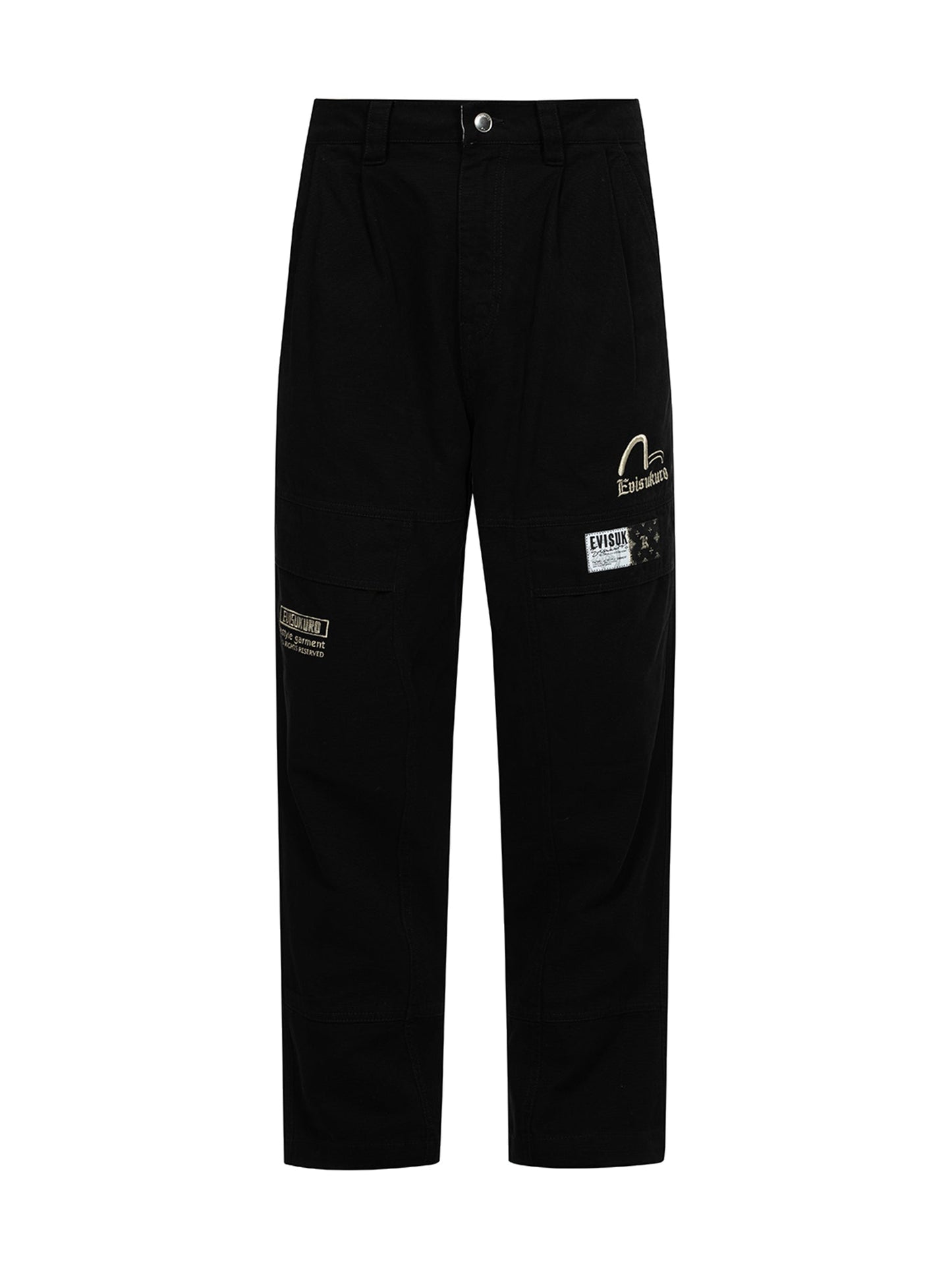 Seagull and Logo Embroidery Relaxed Fit Pants