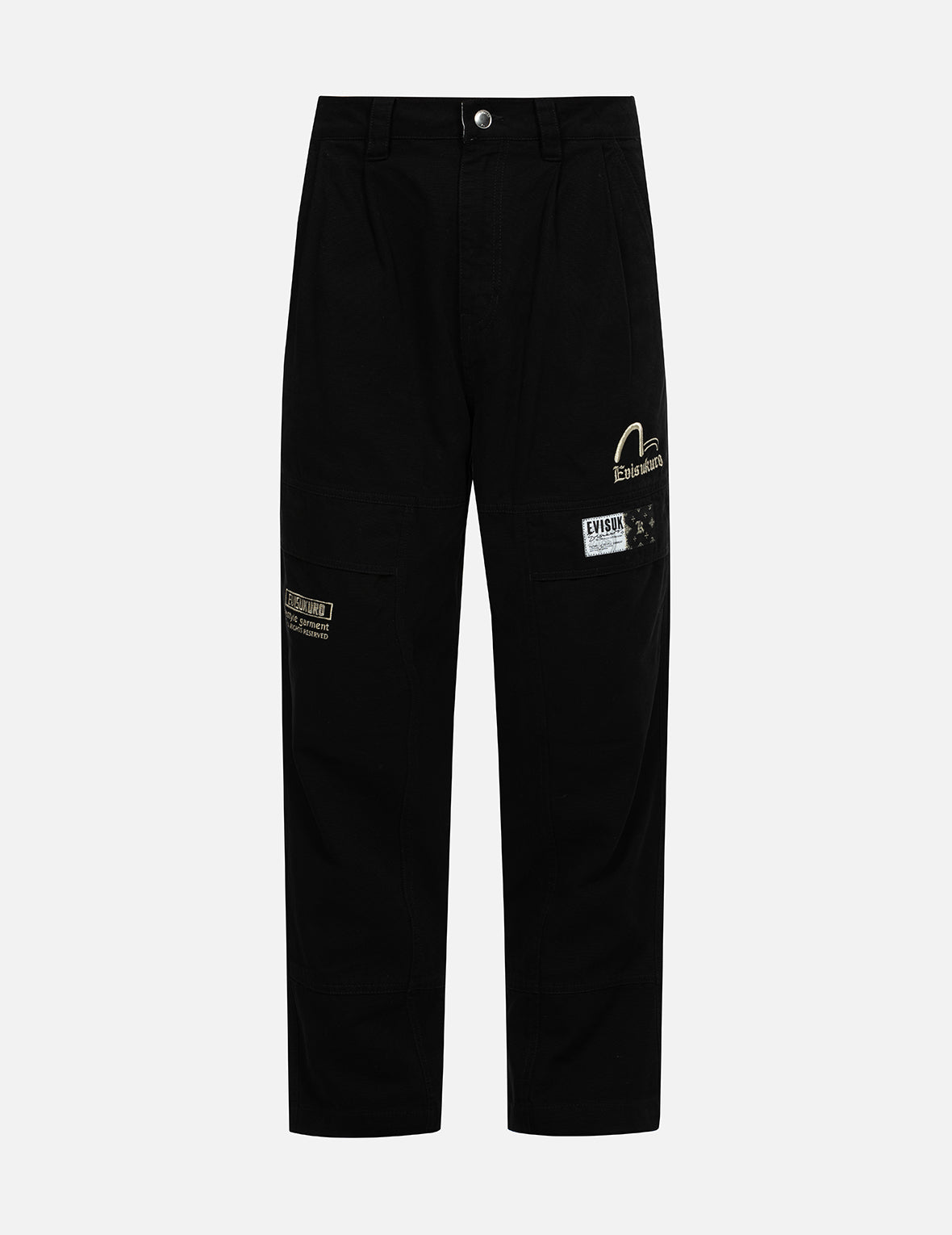 Seagull and Logo Embroidery Relaxed Fit Pants