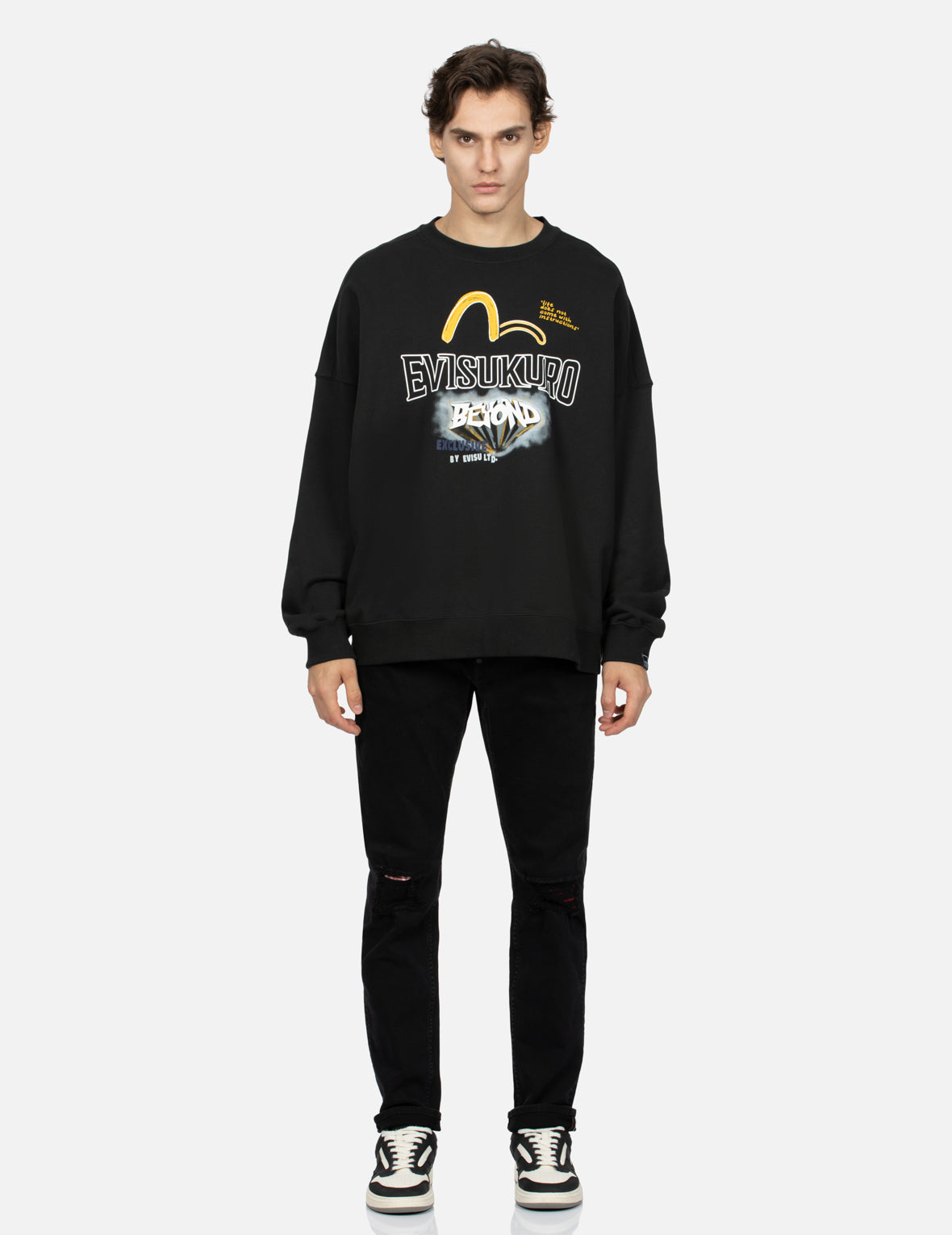 Multi-Logo Print Oversized Sweatshirt