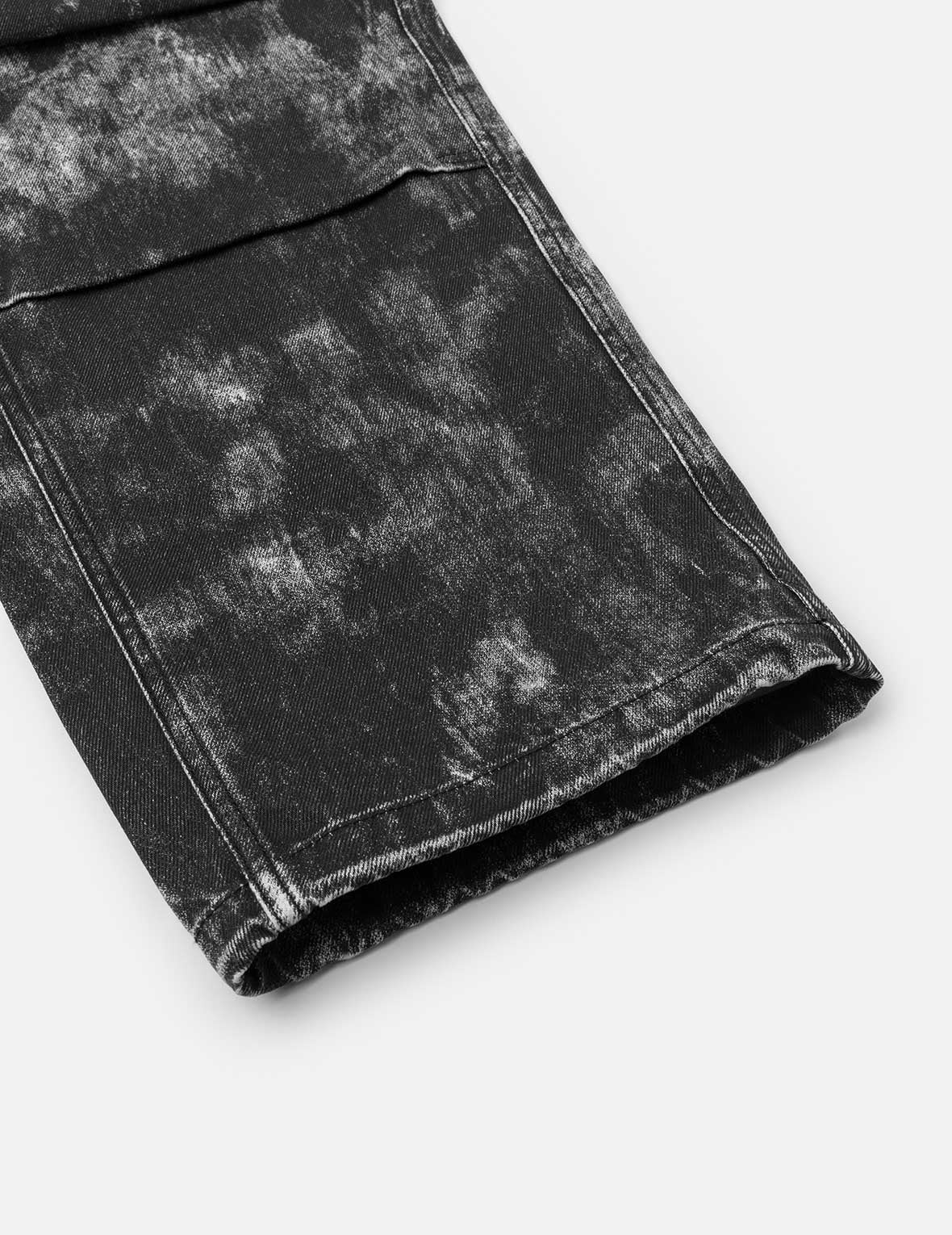 オールオーバー手描きパターンプリント レギュラーフィット パンツ