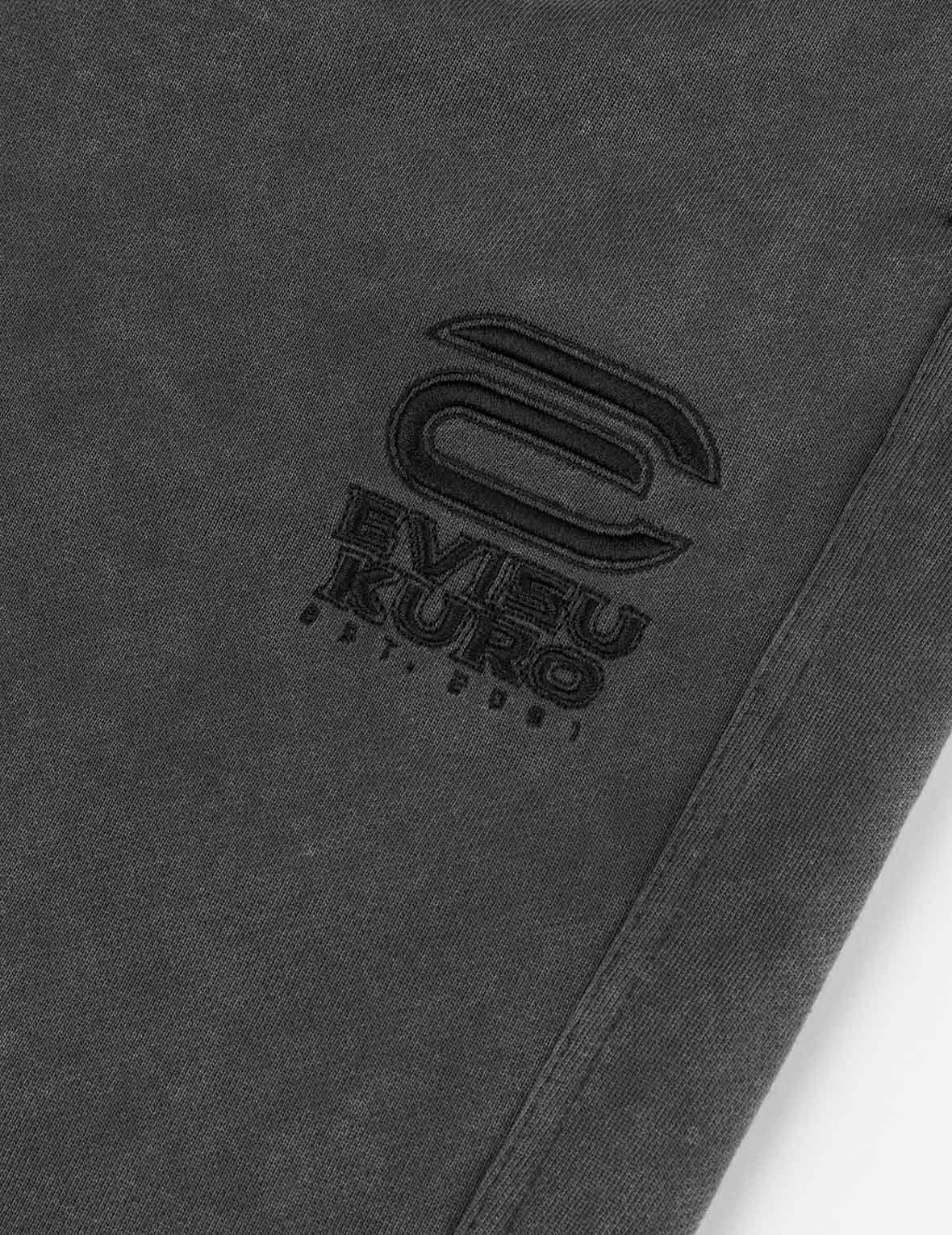 EVISUKURO E刺繍 ディストレスド ルーズフィット スウェットパンツ