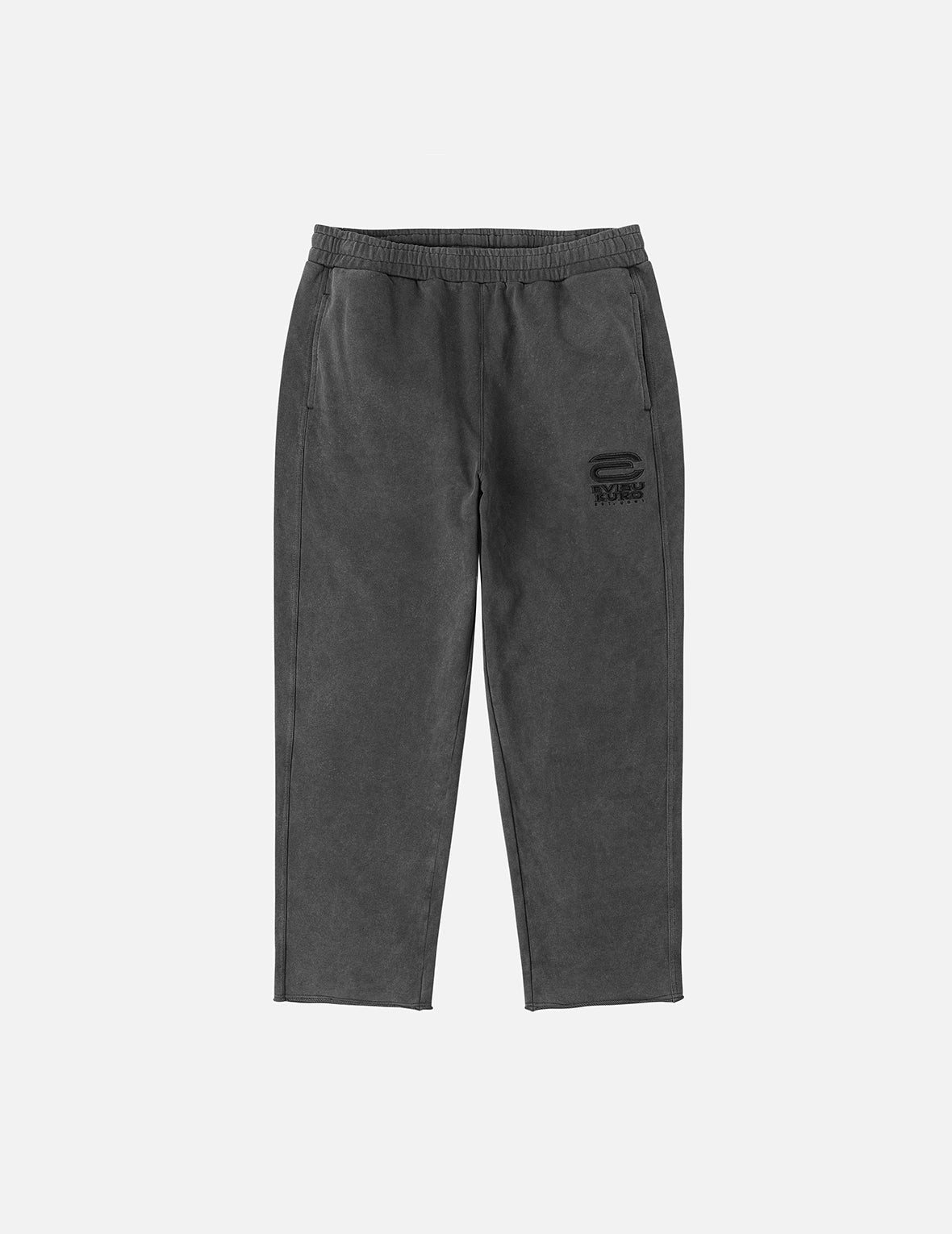 EVISUKURO E刺繍 ディストレスド ルーズフィット スウェットパンツ