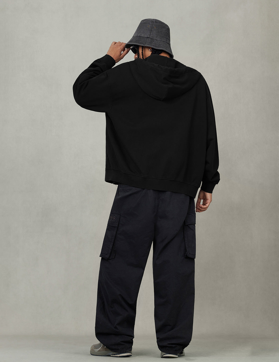 EVISUKURO刺繍 ルーズフィット フーディージャケット