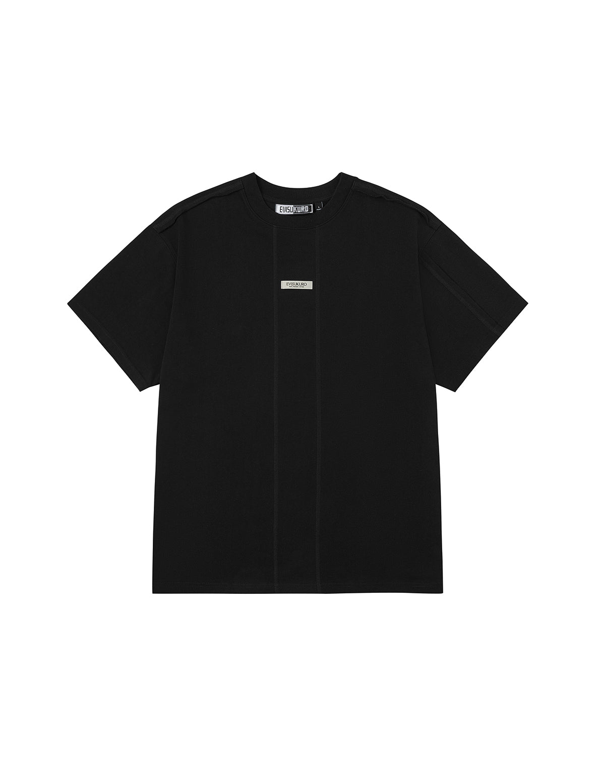 EVISUKURO歯ブラシ刺繍とカラーブロッキング オーバーサイズ Tシャツ