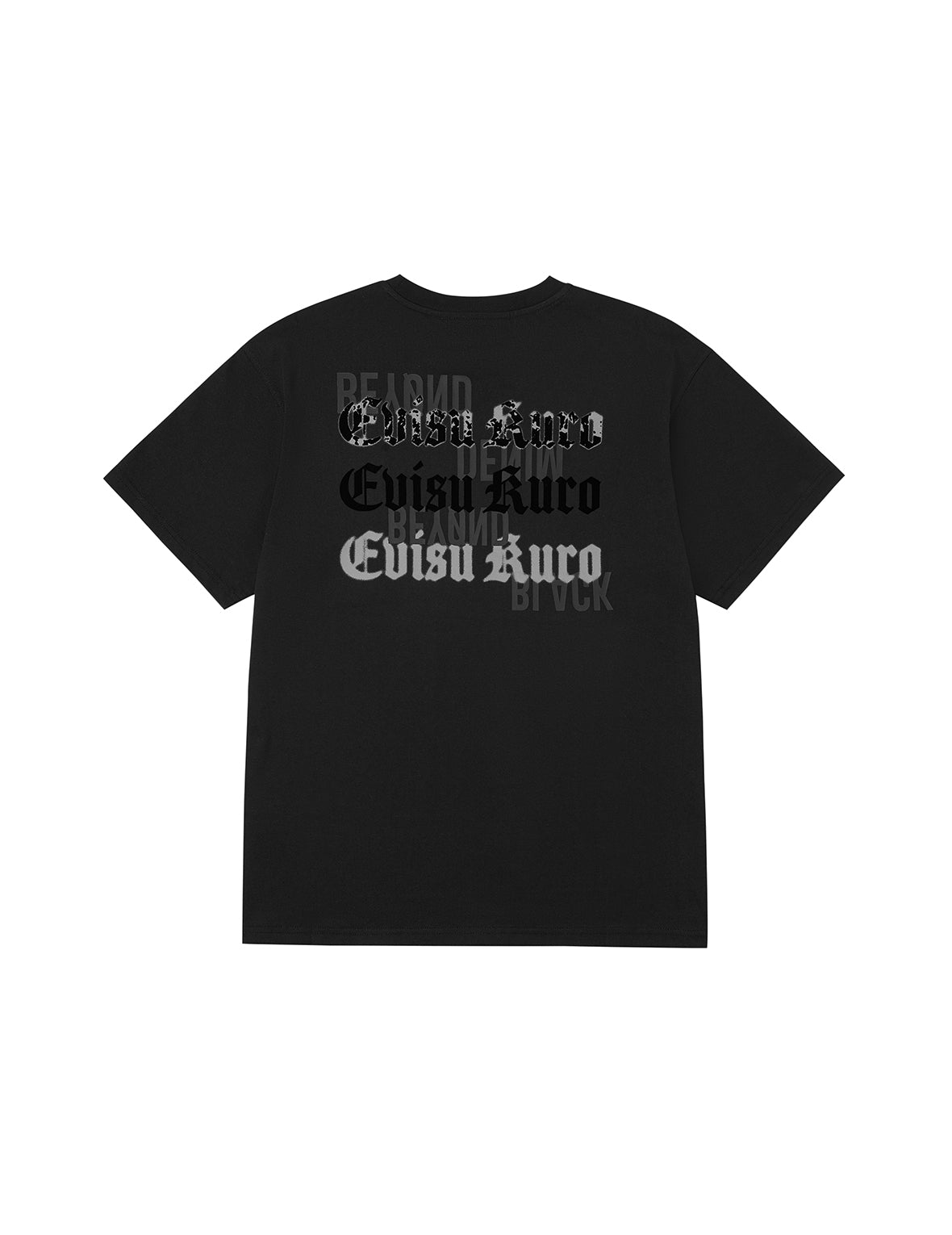 EVISUKURO Flocking and Plastisol Print Regular Fit T-shirt