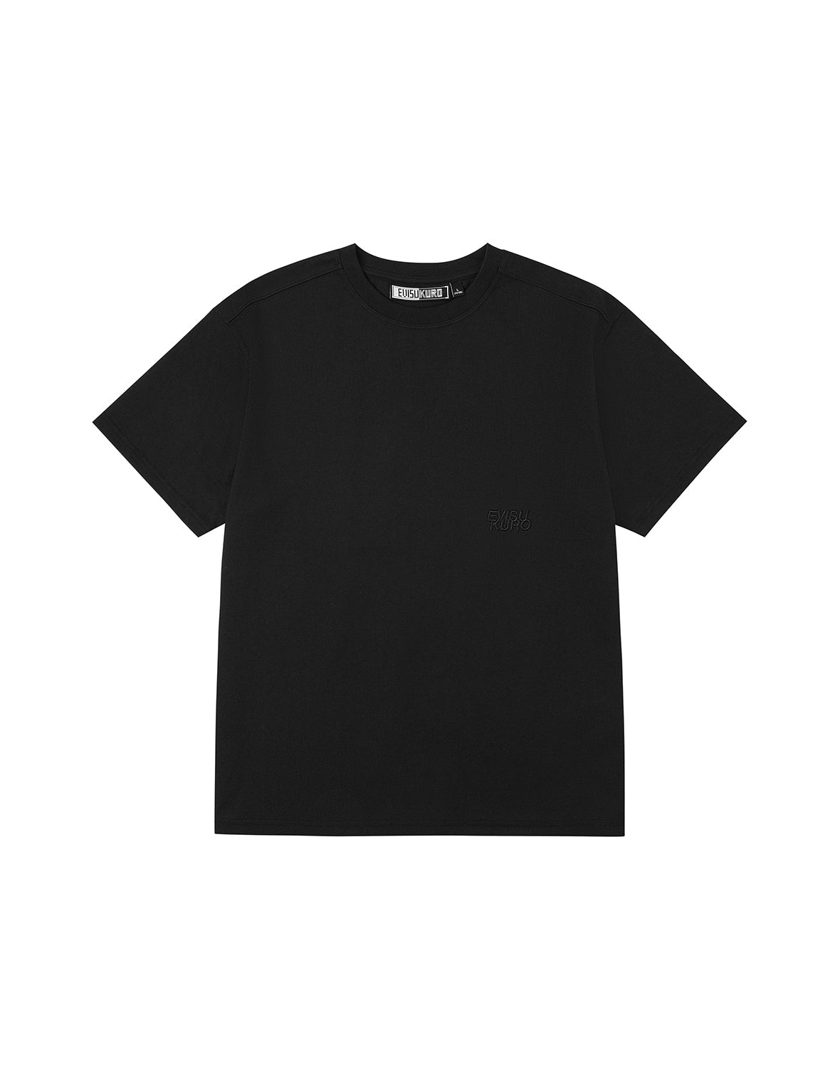 値段交渉不可　EVISU Tシャツ ブラック size38 EVISUKUROフロッキングとプラスティゾルプリント レギュラーフィット T