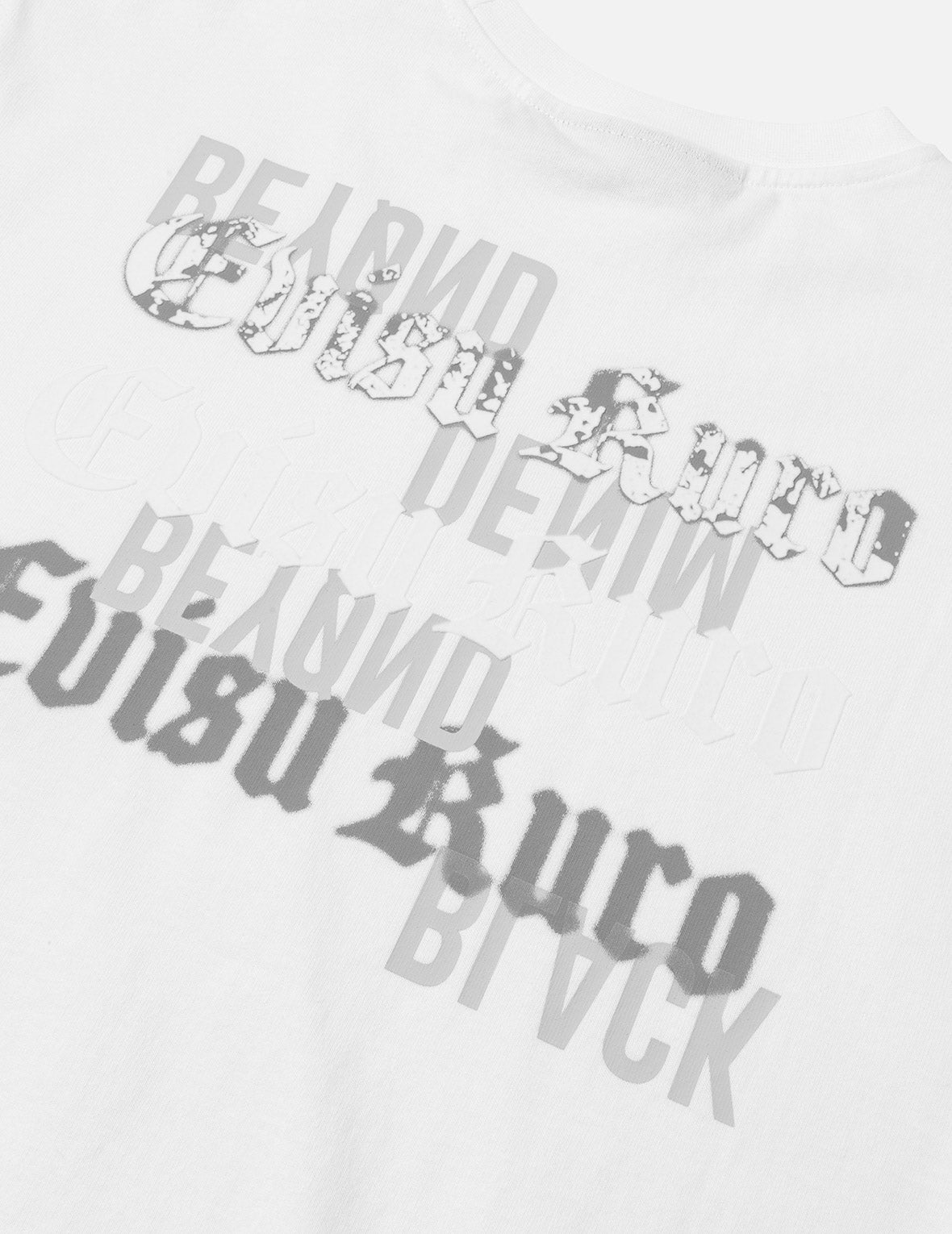 EVISUKURO Flocking and Plastisol Print Regular Fit T-shirt