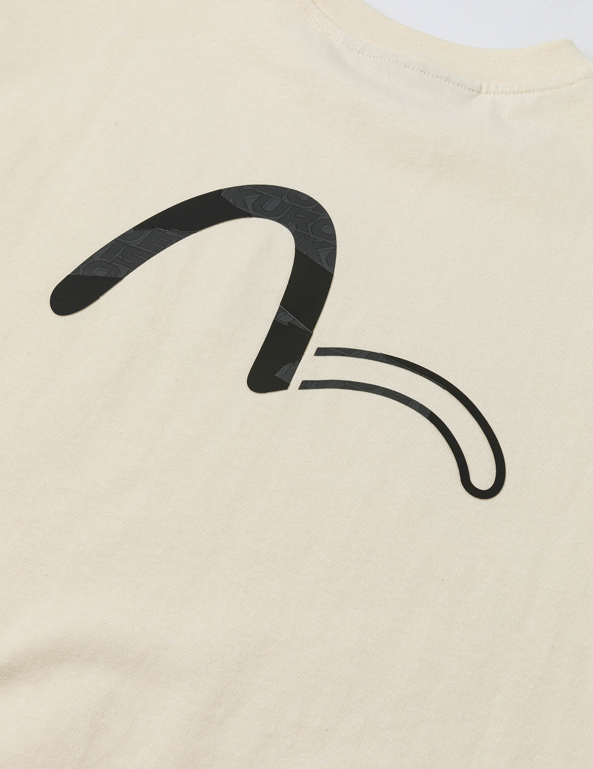 EVISUKUROとコントラストカモメプリント リラックスフィット Tシャツ