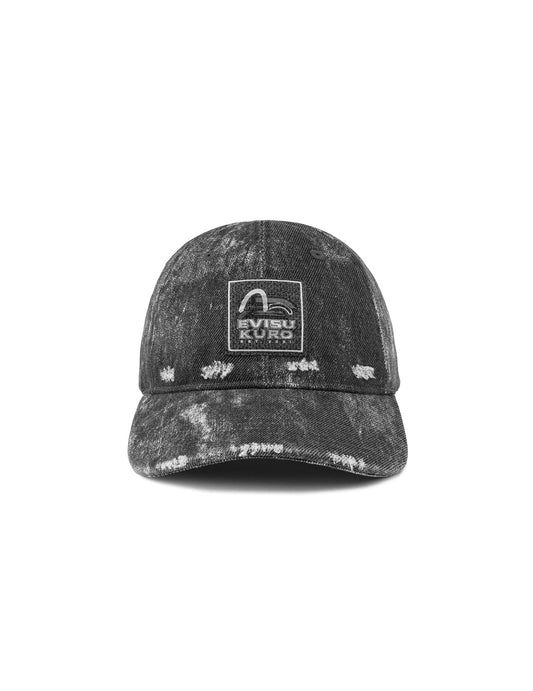 EVISUKURO Label Washed Cap