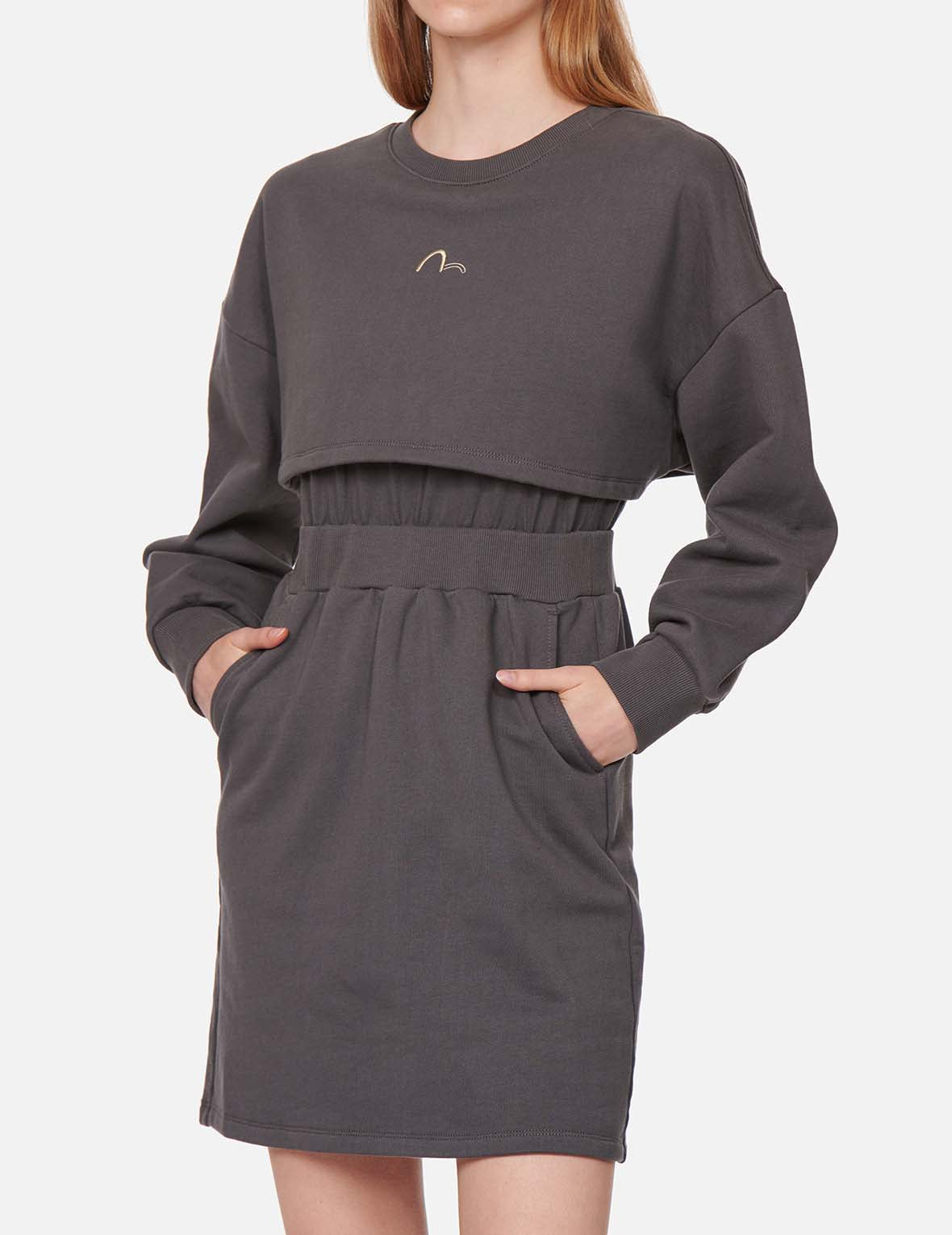 Logo Embroidered 2-in-1 Sweat Dress