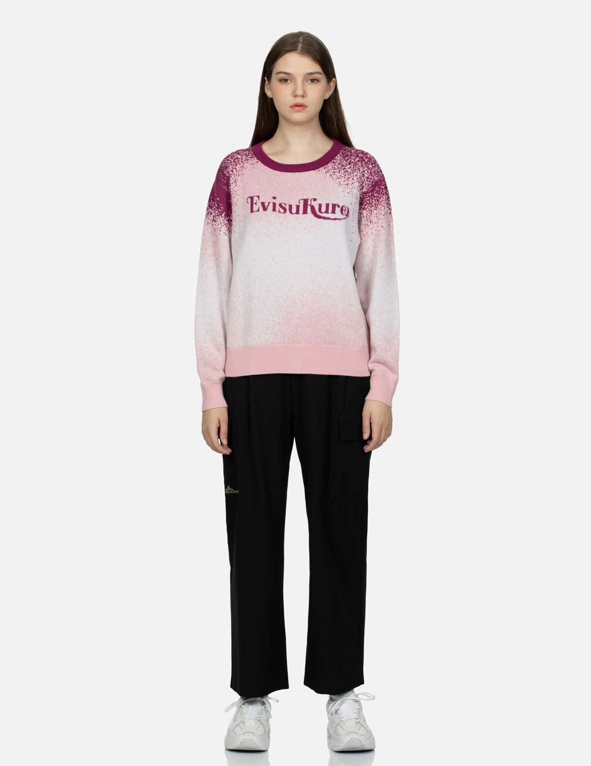 Logo Intarsia Gradient Relaxed Fit Sweater