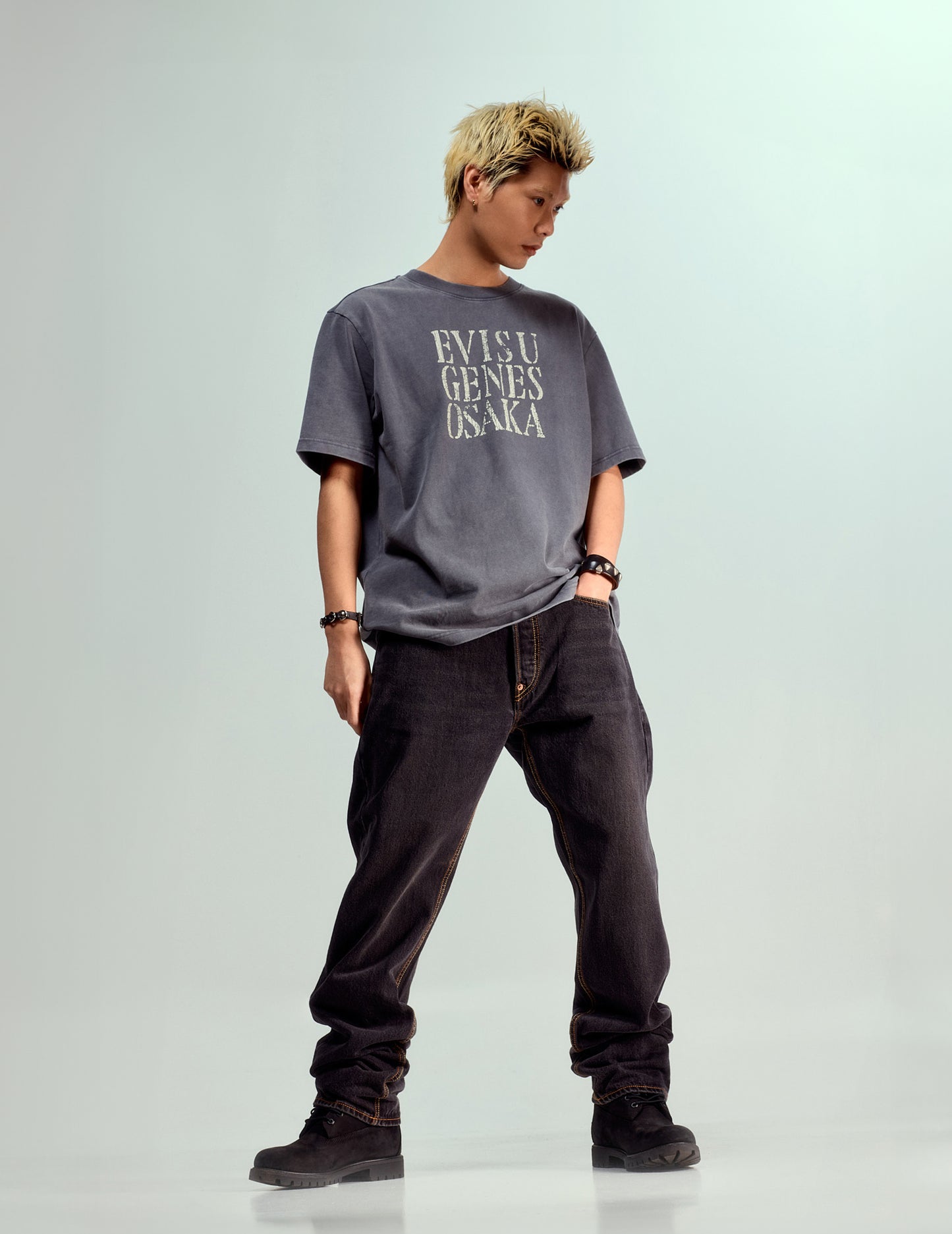 Daicock Print Baggy Fit Denim Jeans #2000