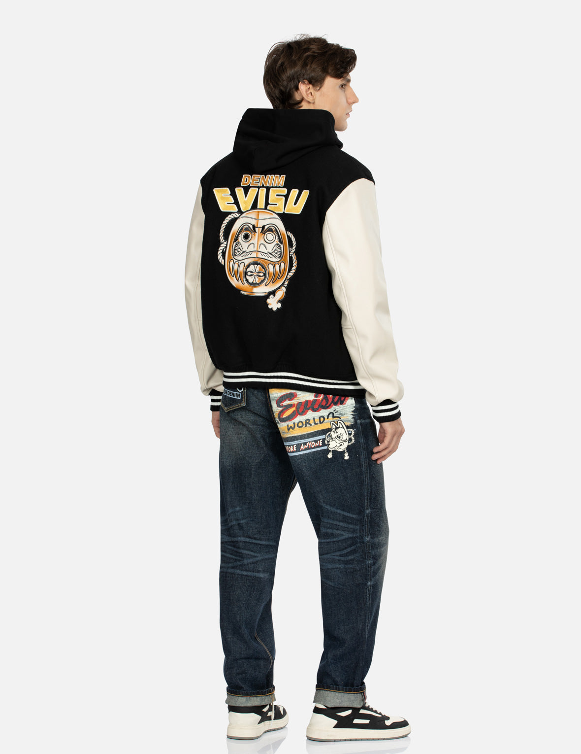 Daruma Appliqué Relax Fit Baseball Jacket