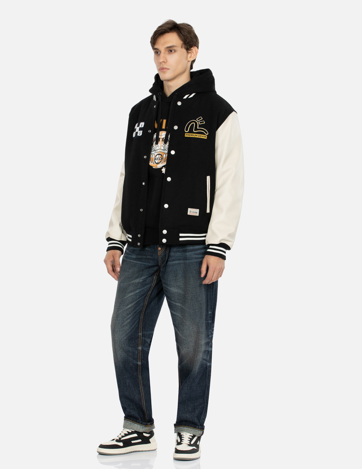 Daruma Appliqué Relax Fit Baseball Jacket