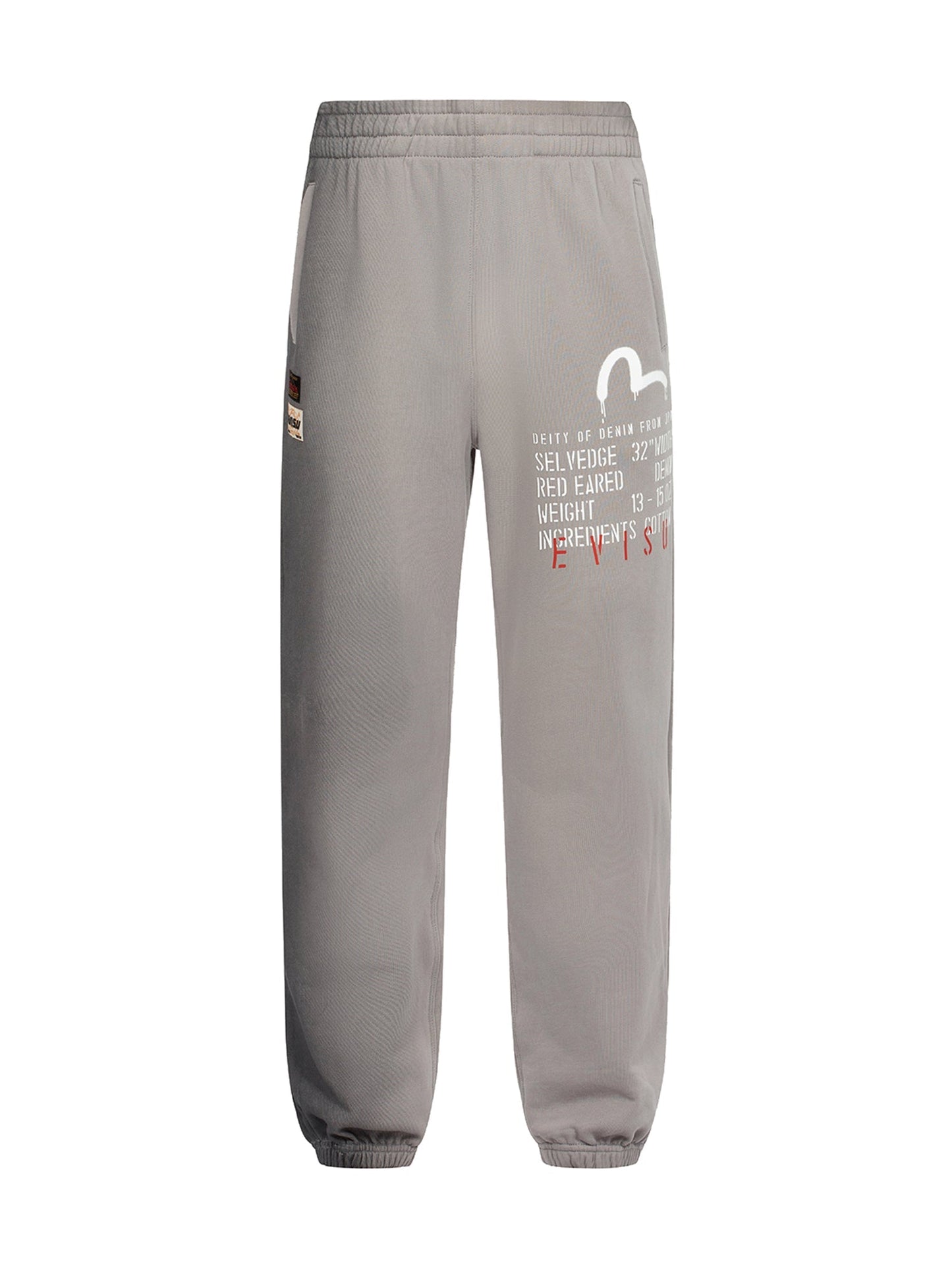 Graffiti Seagull and Slogan print Straight Fit Sweatpants