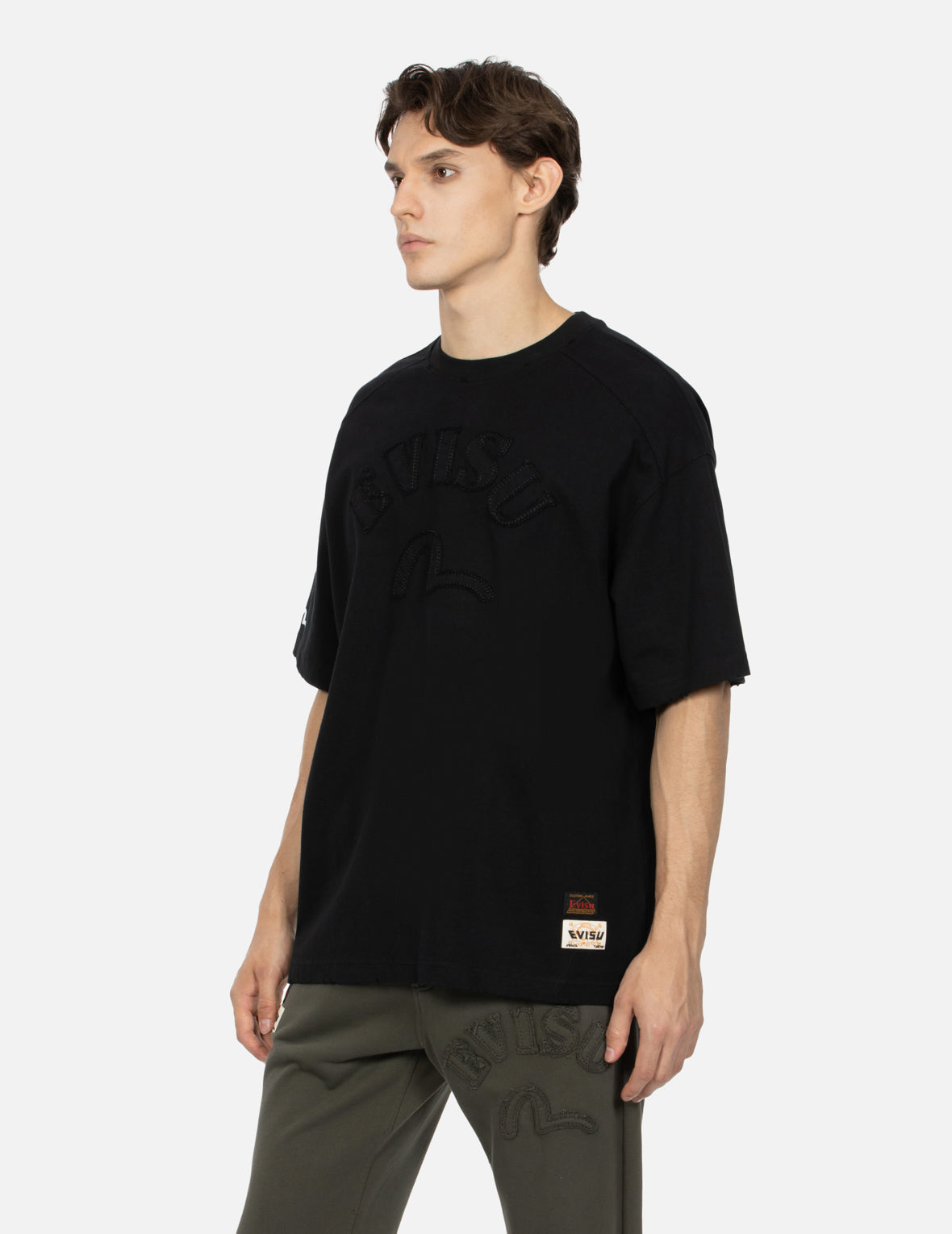 Logo and Seagull Appliqué Loose Fit T-shirt