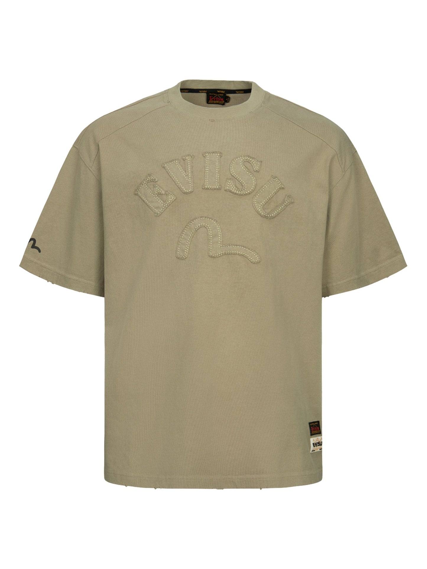 Logo and Seagull Appliqué Loose Fit T-shirt