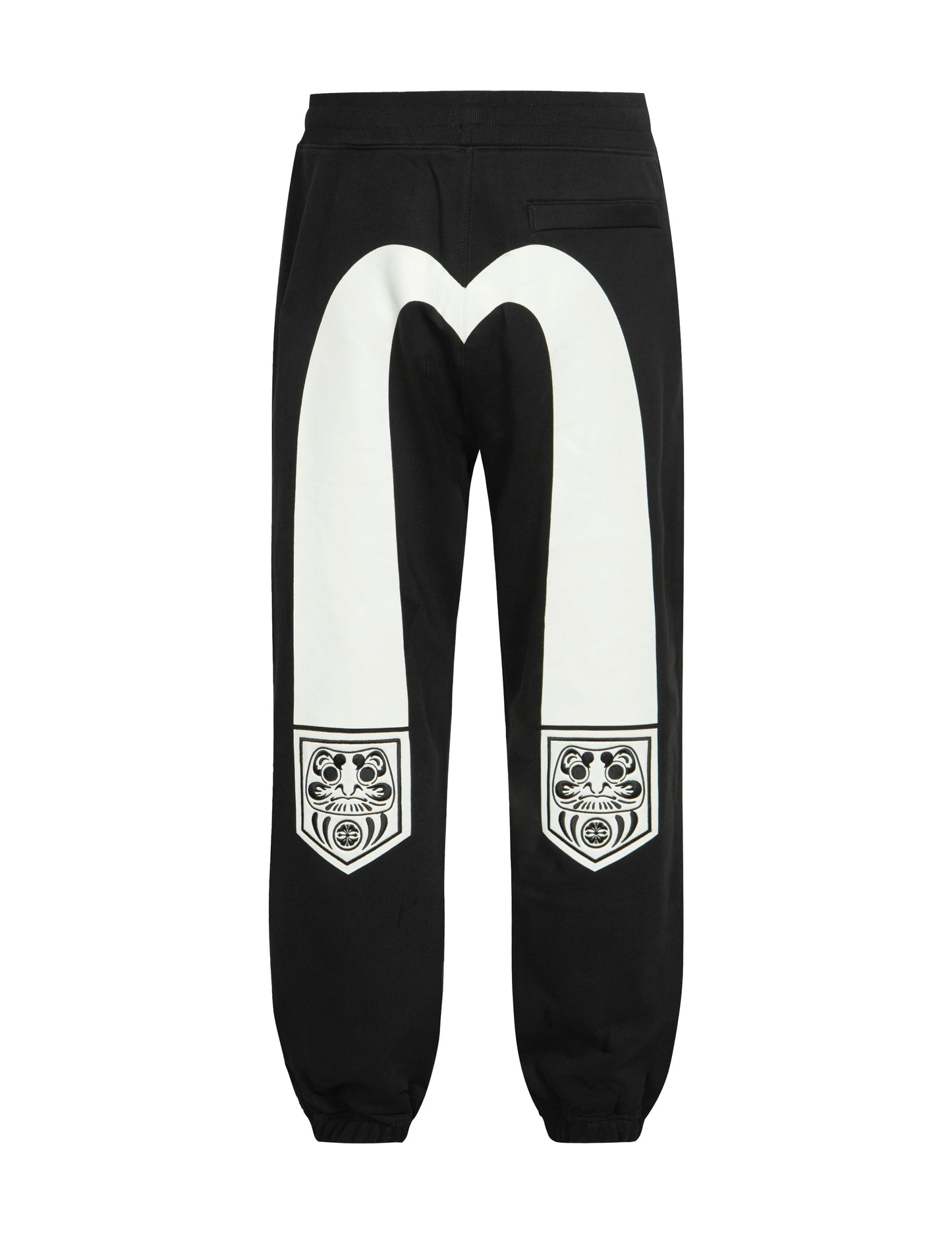 Pocket-shaped Daruma and Seagull Print Straight Fit Sweatpants