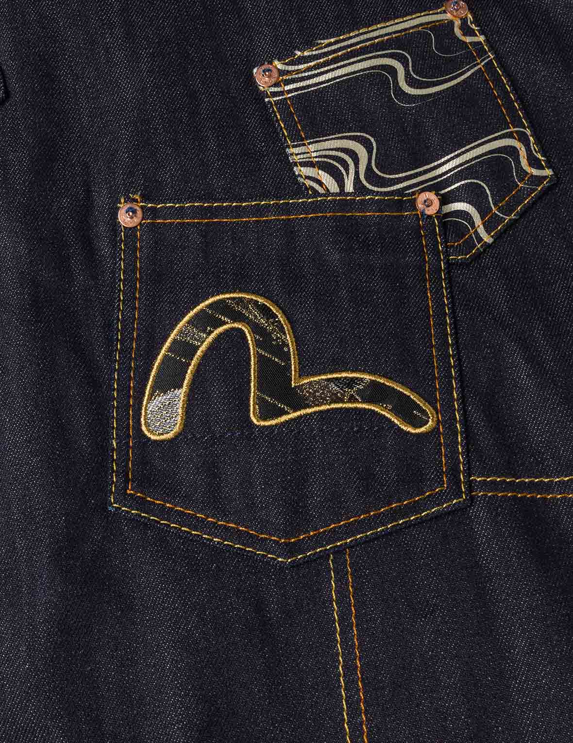 多ポケットブロケードパッチ リラックスフィット デニムジャケット – EVISU