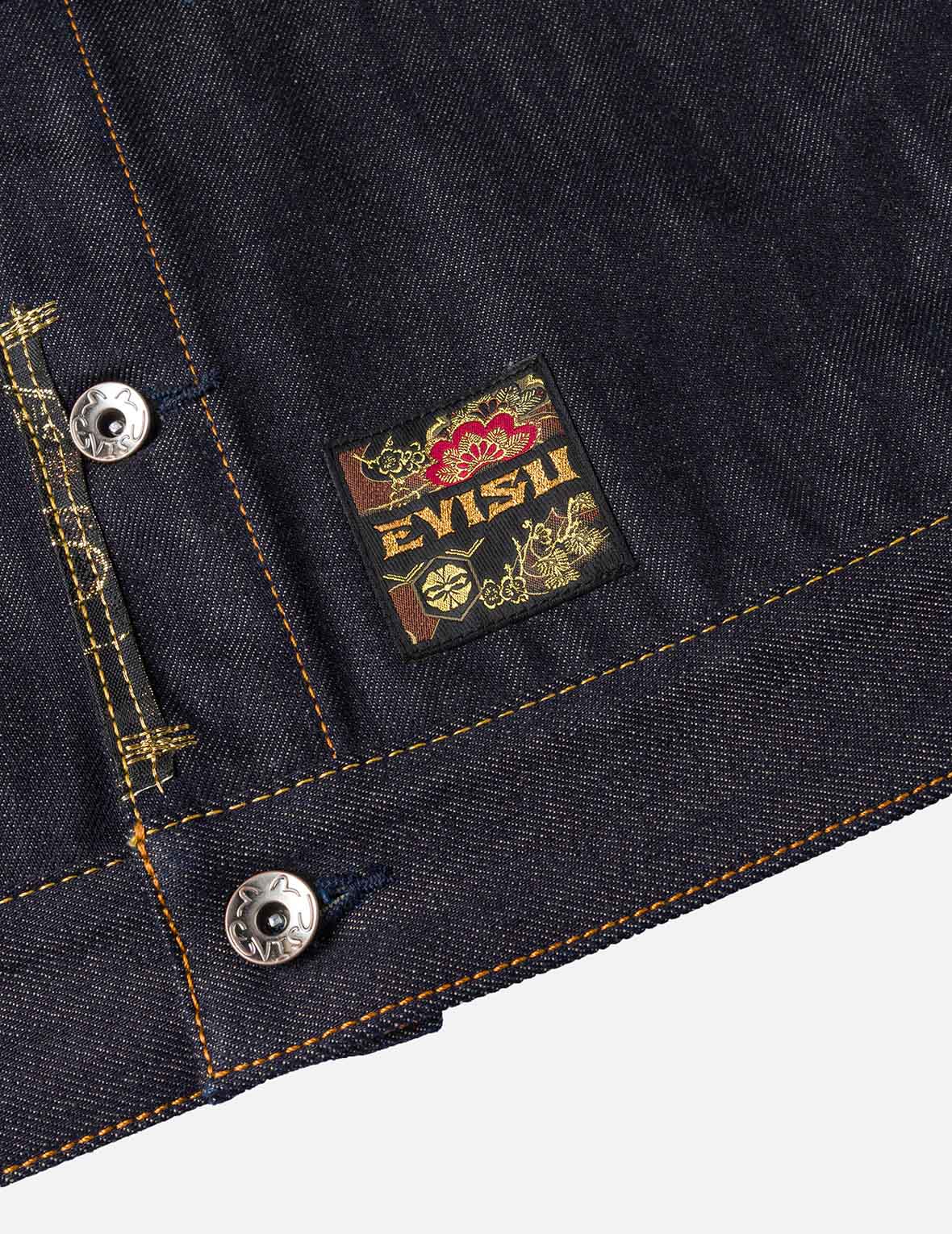 多ポケットブロケードパッチ リラックスフィット デニムジャケット – EVISU