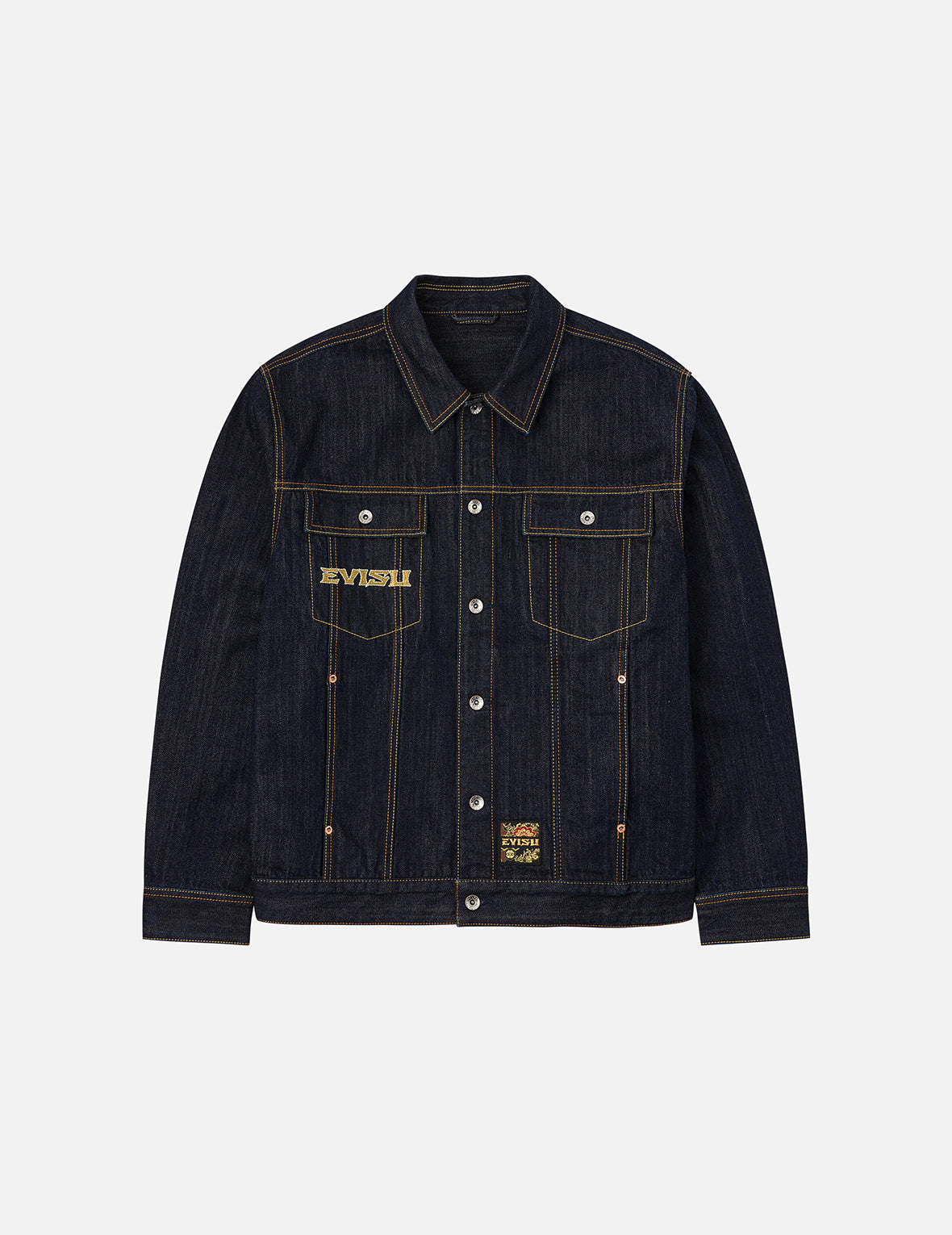 鶴の恩返し刺繍 リラックスフィット デニムジャケット – EVISU