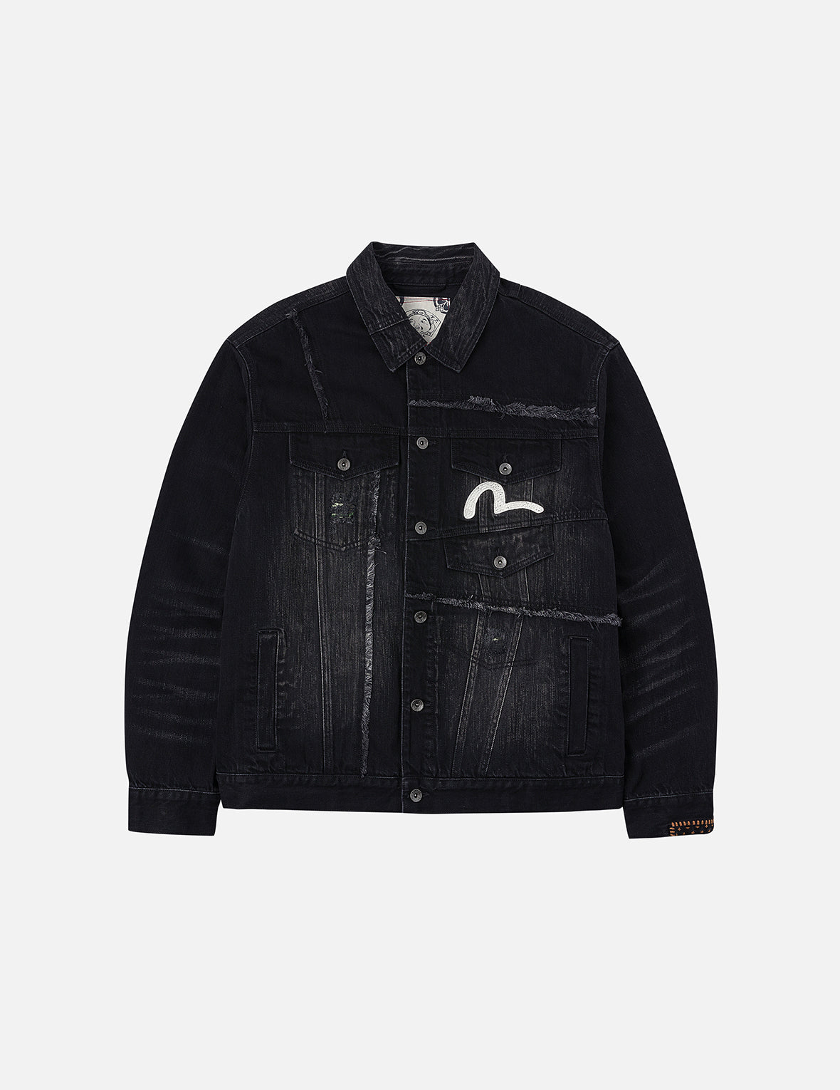 Multi-Pocket Relax Fit Washed Denim Jacket