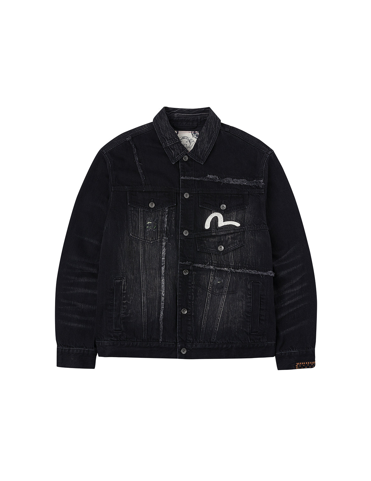 Multi-Pocket Relax Fit Washed Denim Jacket