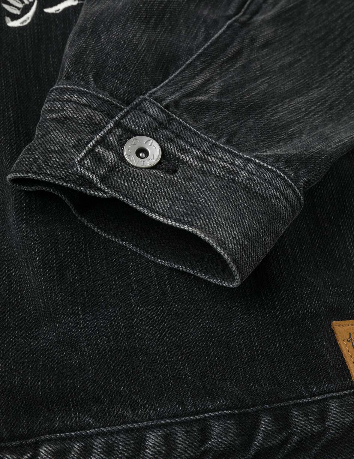 Washed Godhead and Logo Embroidery Oversized Chinese Style