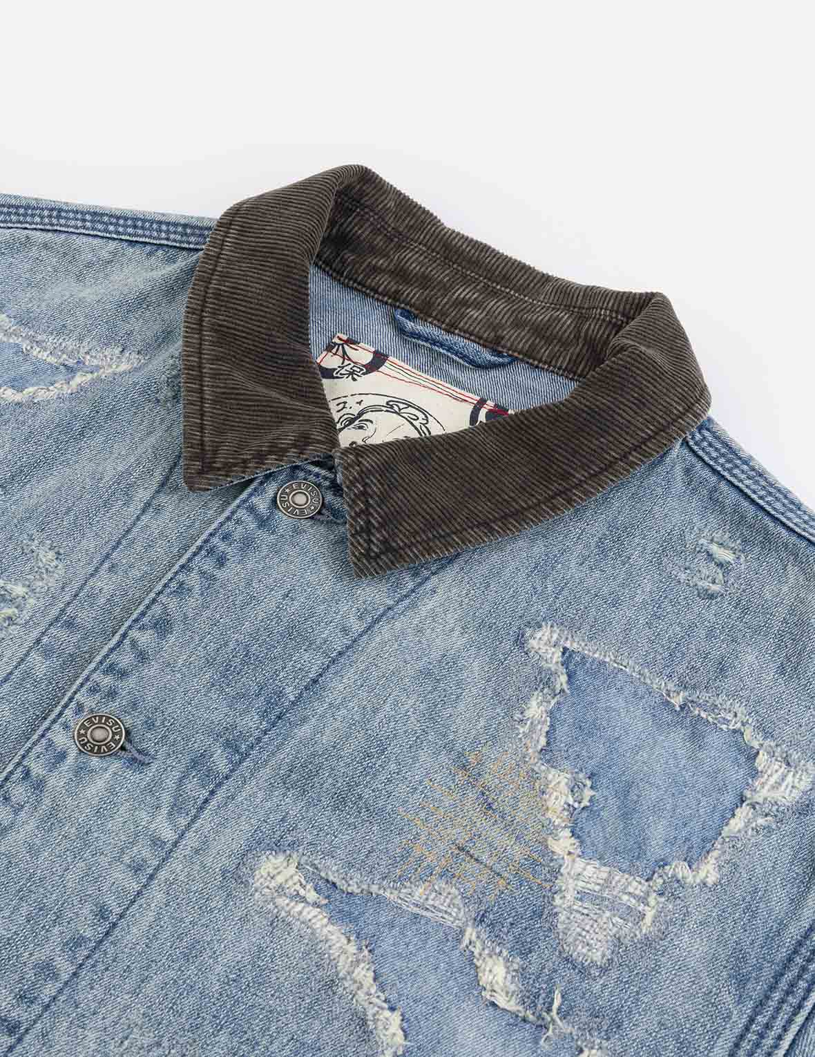 ディストレスド ファッションフィット デニムジャケット