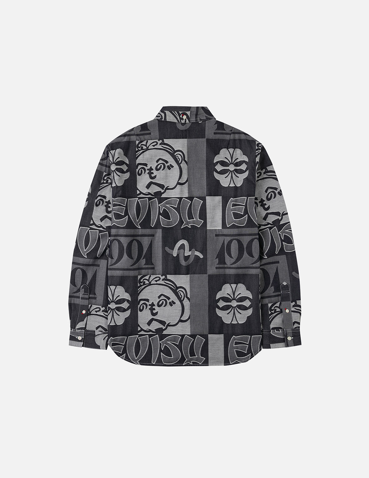 オールオーバーへのへのもへじ仏頭ジャカード リラックスフィット