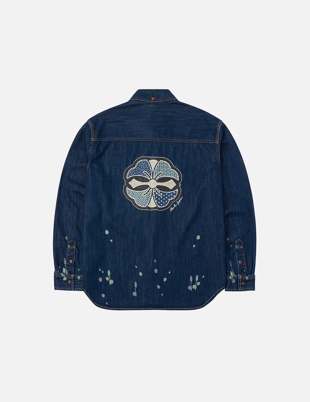 刺し子家紋 リラックスフィット デニムシャツ – EVISU