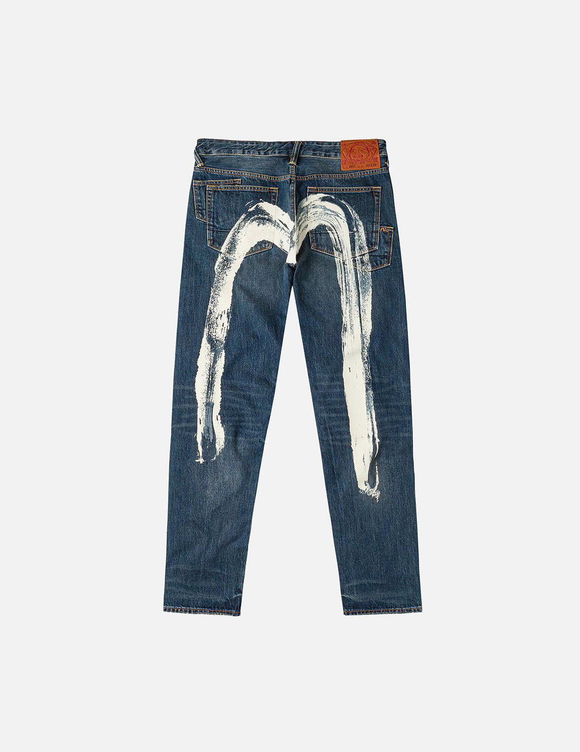 7-Pocket Design Washed Daicock Print Taper Fit Jeans #2017