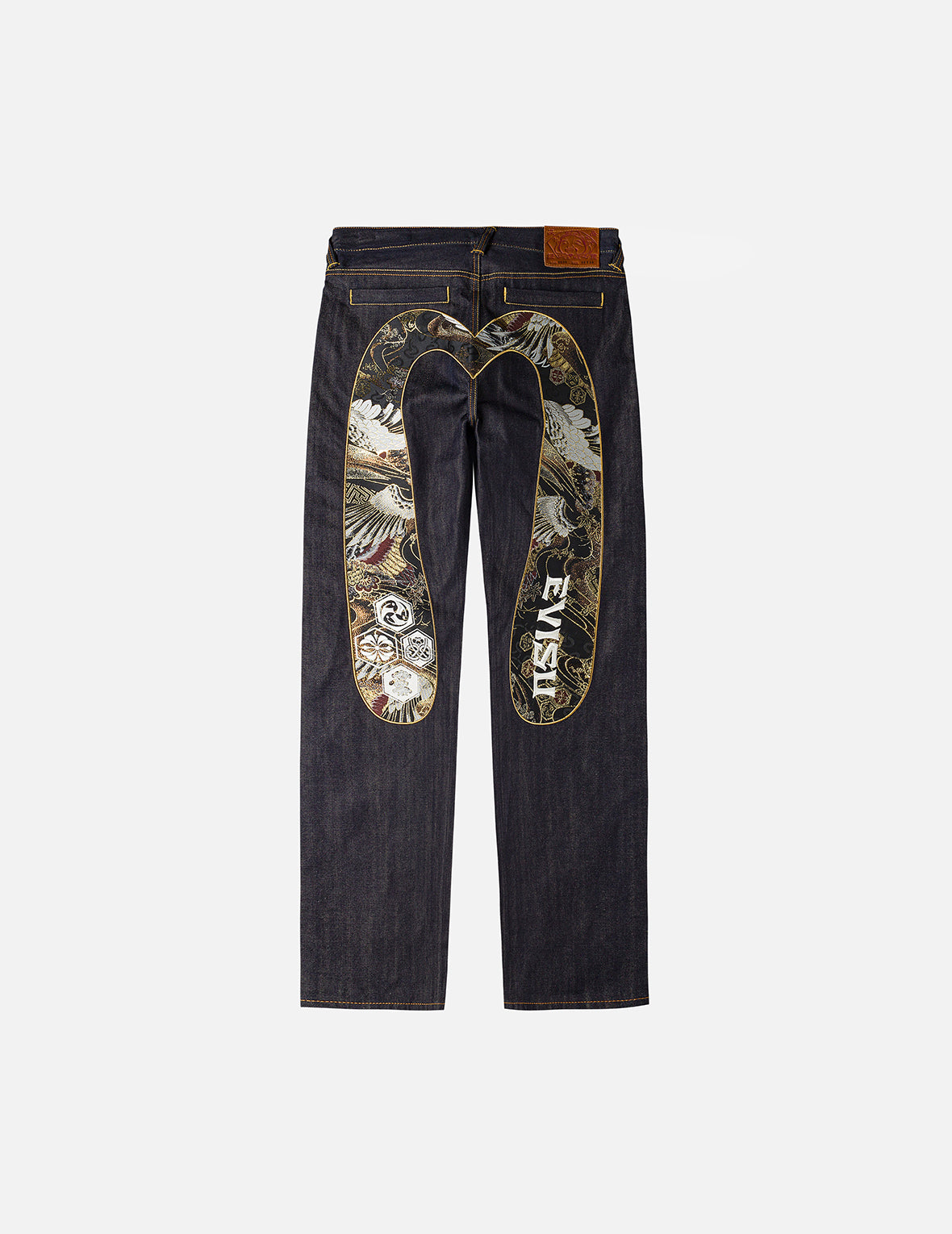 Brocade Inserted Daicock with Logo Embroidery Regular Fit Jeans