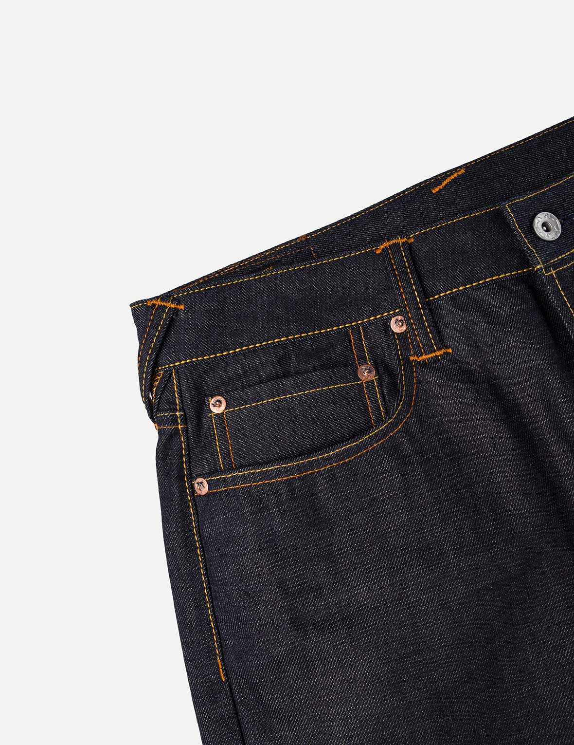 ハンドブラシ大黒プリントと波刺繍 リラックスフィット ジーンズ – EVISU