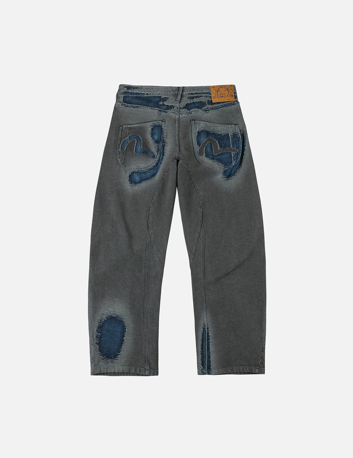 （良品）EVISU デニムポーチ カモメプリント インディゴ 小物入れ EVISU エヴィス ポーチ 小物 赤耳 セルビッチ デニム インディゴ NANO