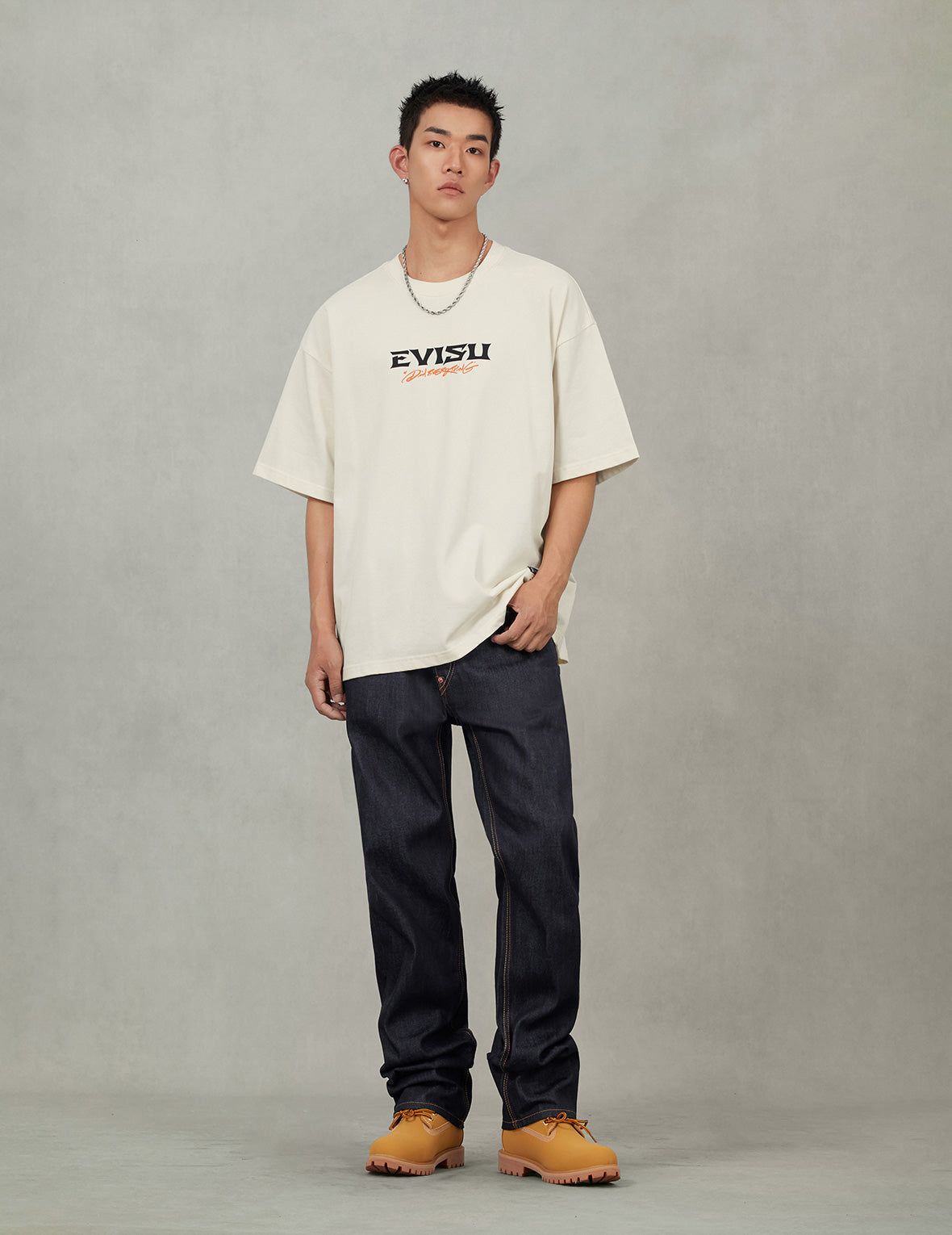 カモメプリントポケット レギュラーフィット ジーンズ #2020