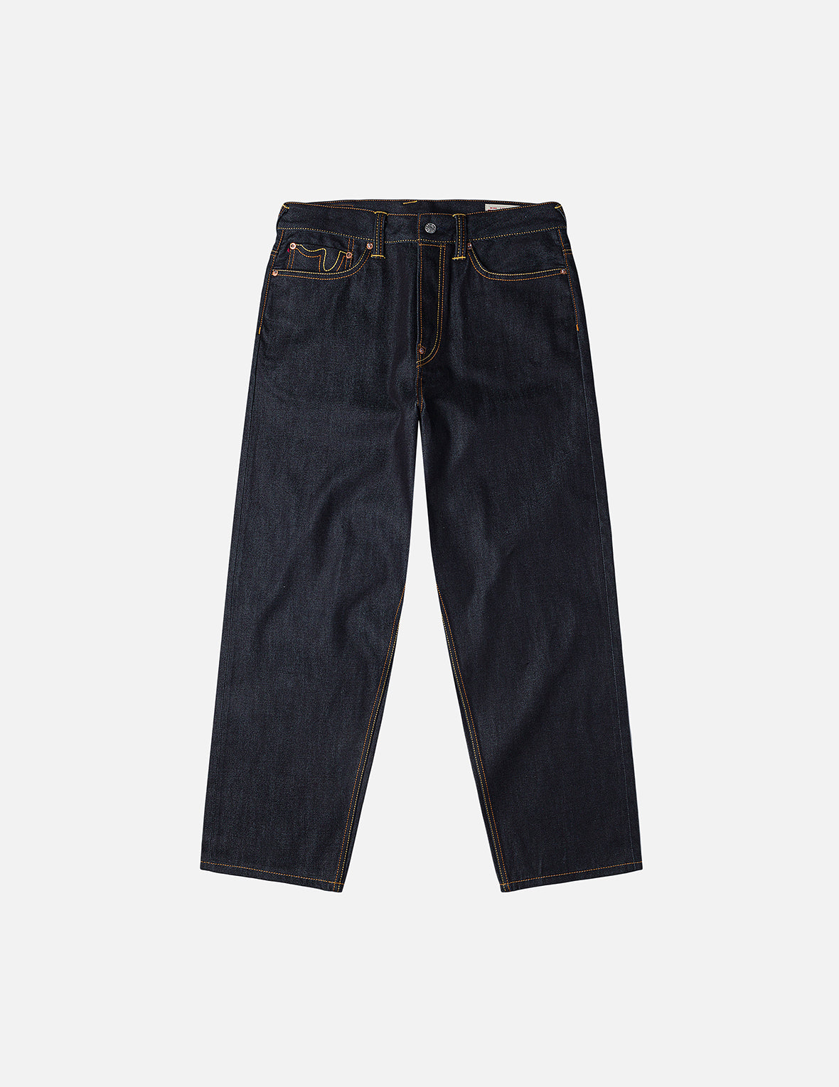 レッド大黒プリント ルーズフィット ジーンズ #2038 – EVISU