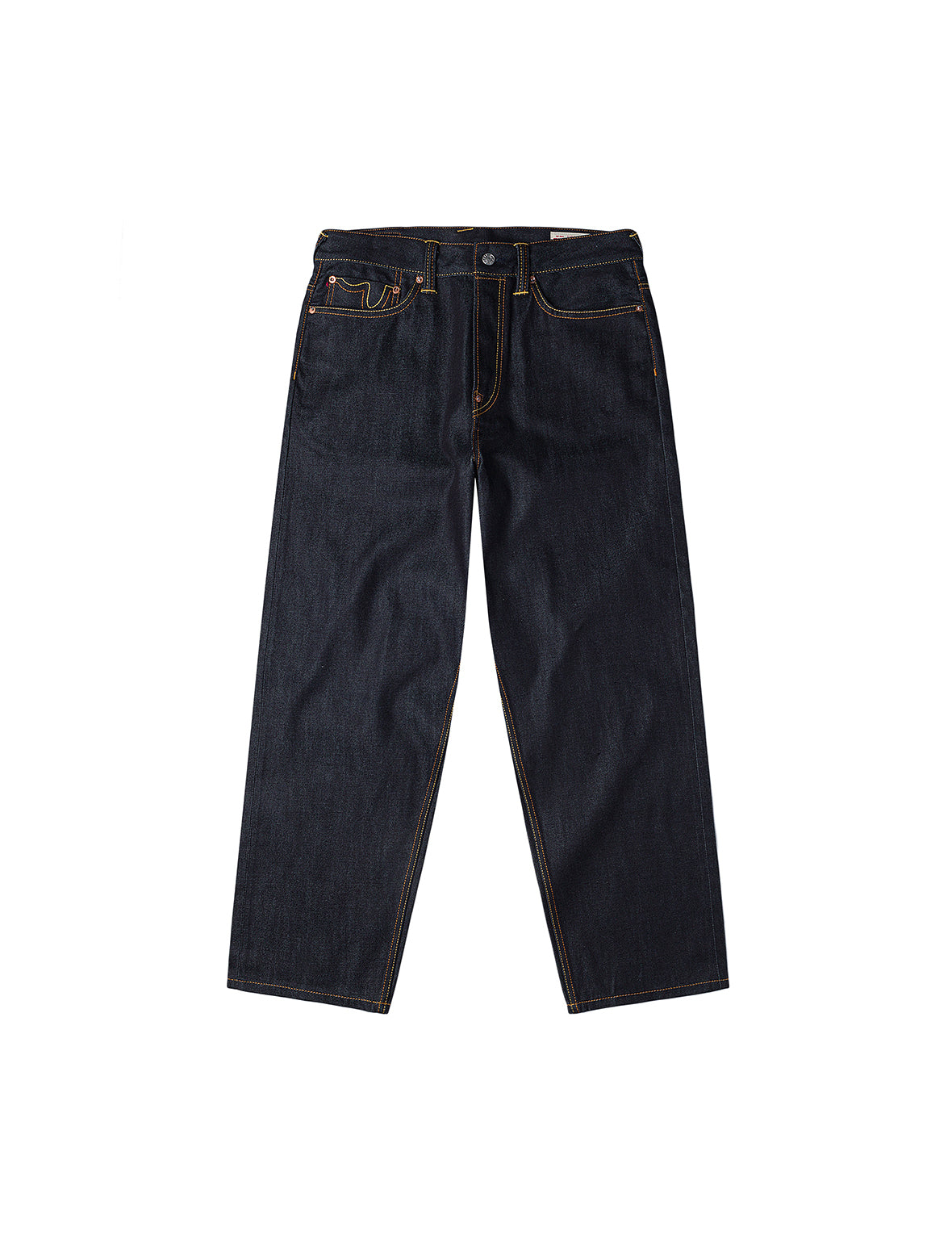 レッド大黒プリント ルーズフィット ジーンズ #2038