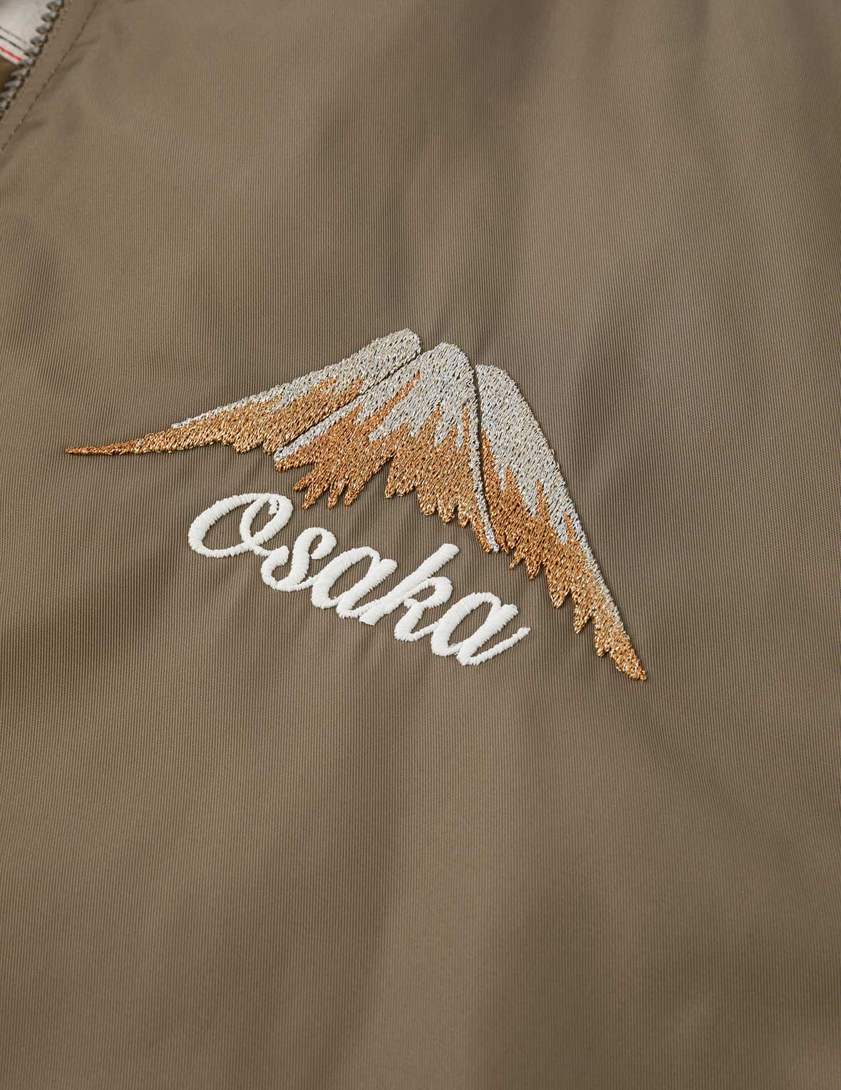 ロゴと仏頭獅子舞刺繍 リラックスフィット ボンバージャケット – EVISU