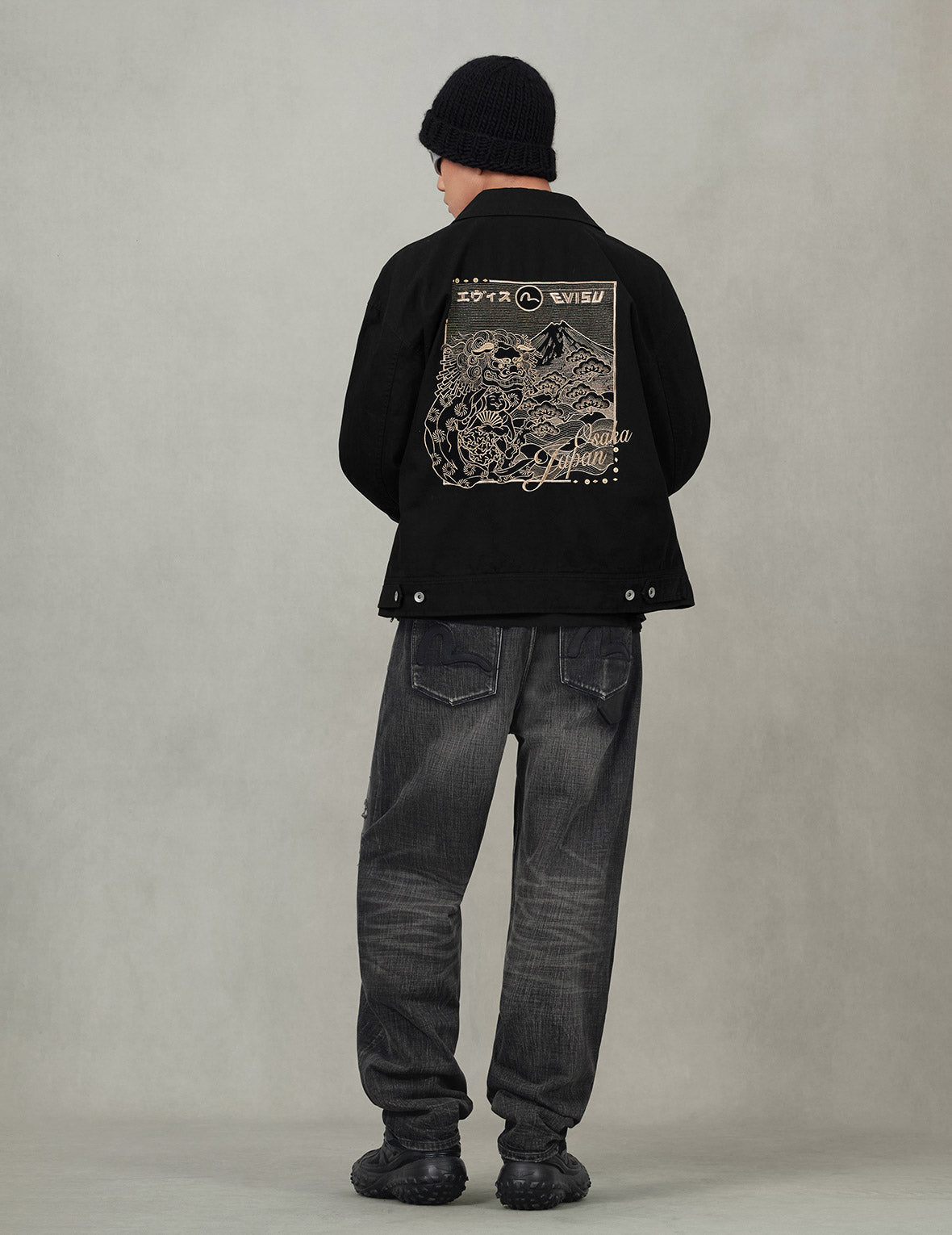 獅子舞と山刺繍 レギュラーフィット ワーカージャケット – EVISU