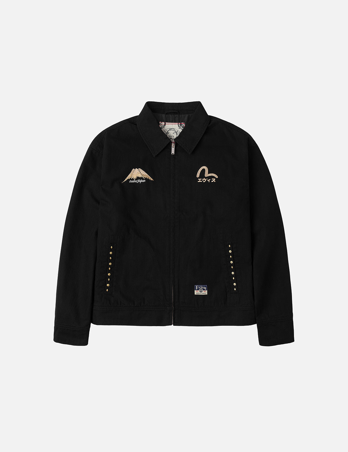 獅子舞と山刺繍 レギュラーフィット ワーカージャケット – EVISU
